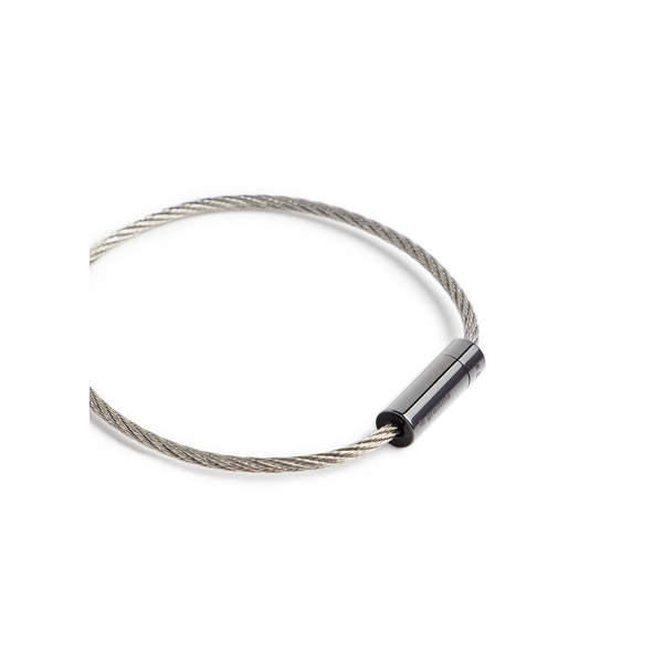Bracelet câble 7g en céramique noir poli