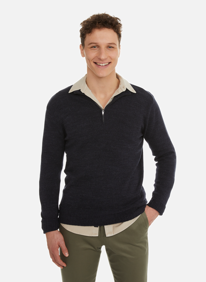 HACKETT Pullover mit hohem Kragen und Reißverschluss