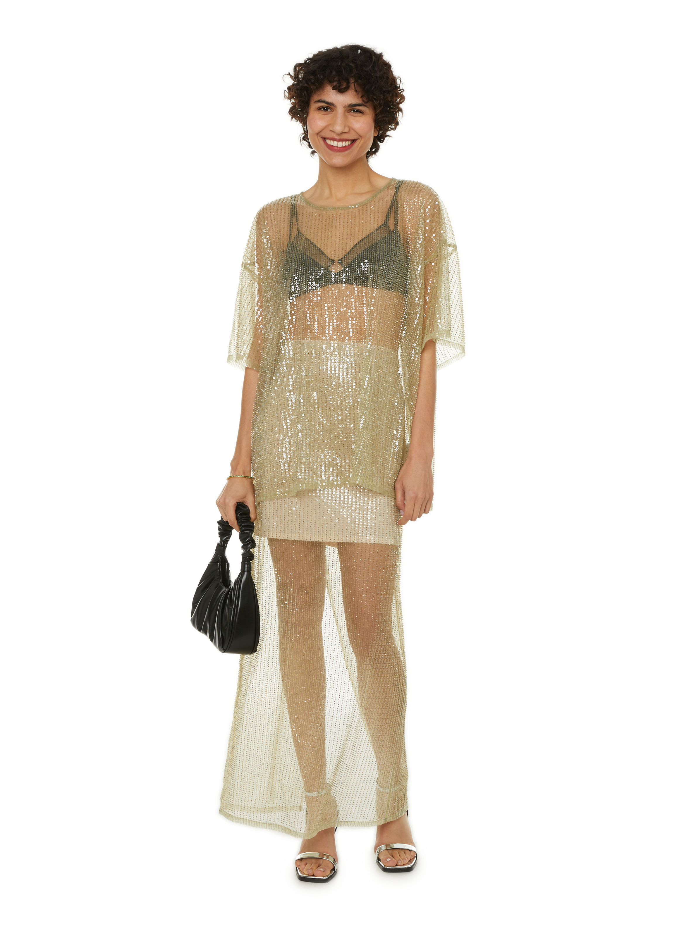 Sparkling transparent top  Green