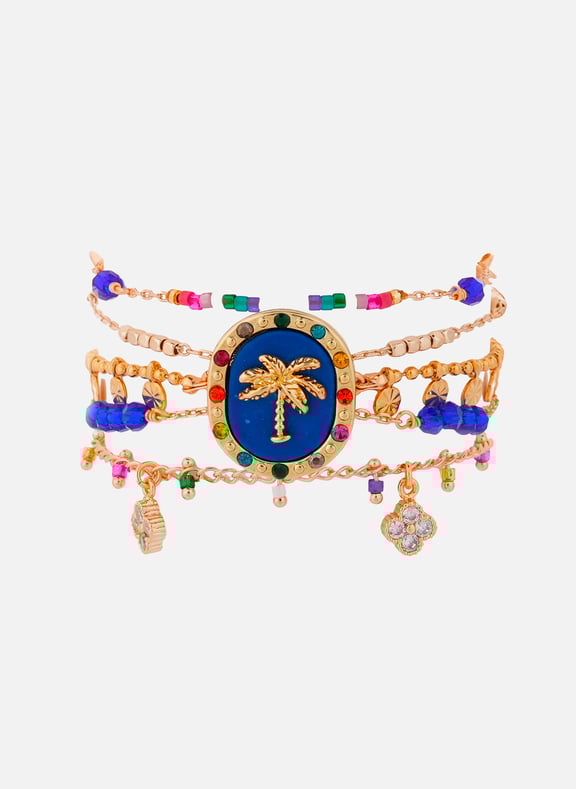 Collier chaîne fine avec perles et médaillon venera Multicolore by HIPANEMA HIPANEMA Collier chaîne fine avec perles et médaillon venera Multicolore