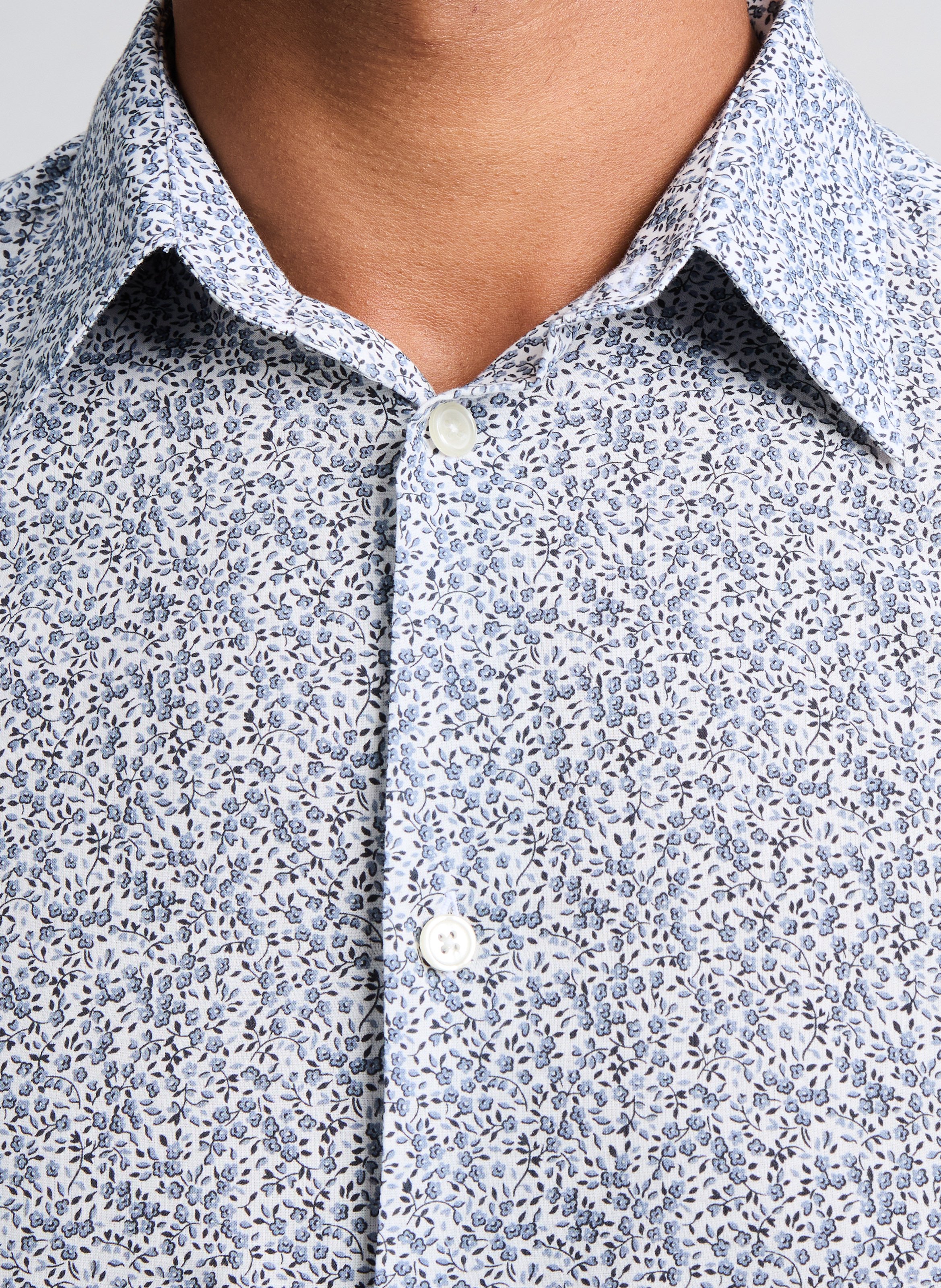 Chemise à motif  AU PRINTEMPS PARIS Bleu