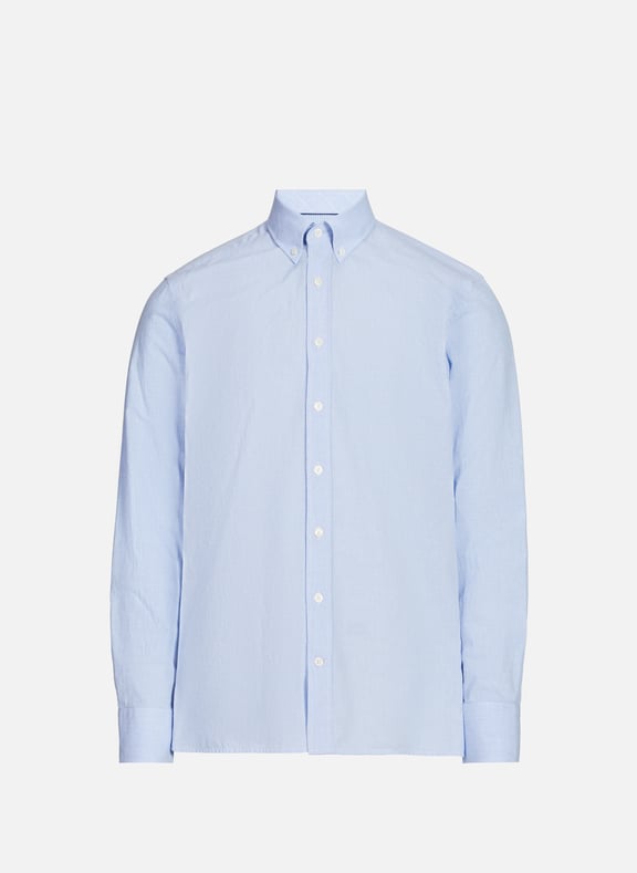 Cotton and linen shirt Blue by HACKETT HACKETT Cotton and linen shirt Blue