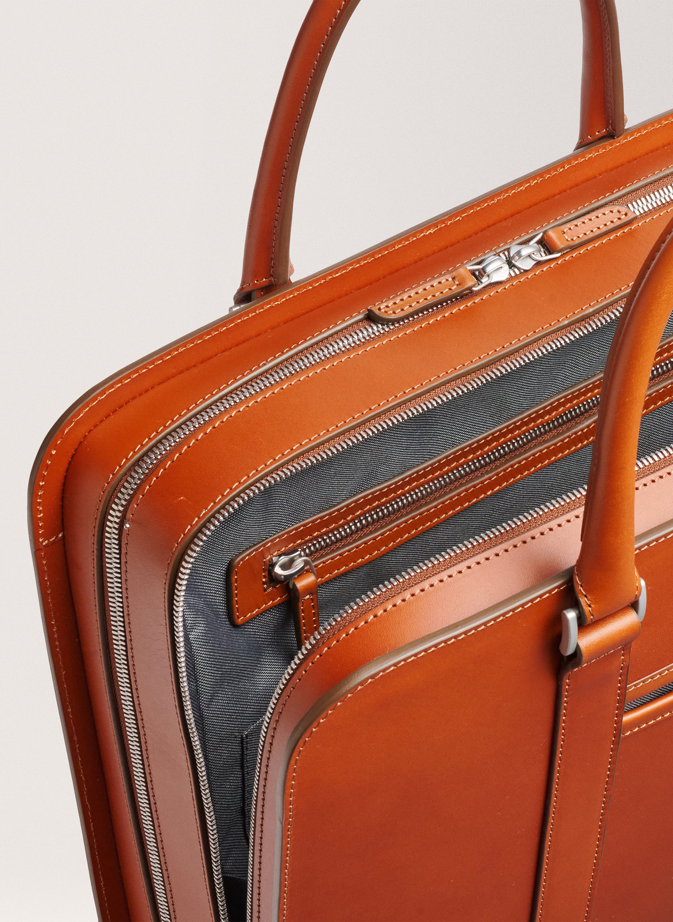 Porte-documents 'Palissy Double' en cuir vachetta CARL FRIEDRIK Marron