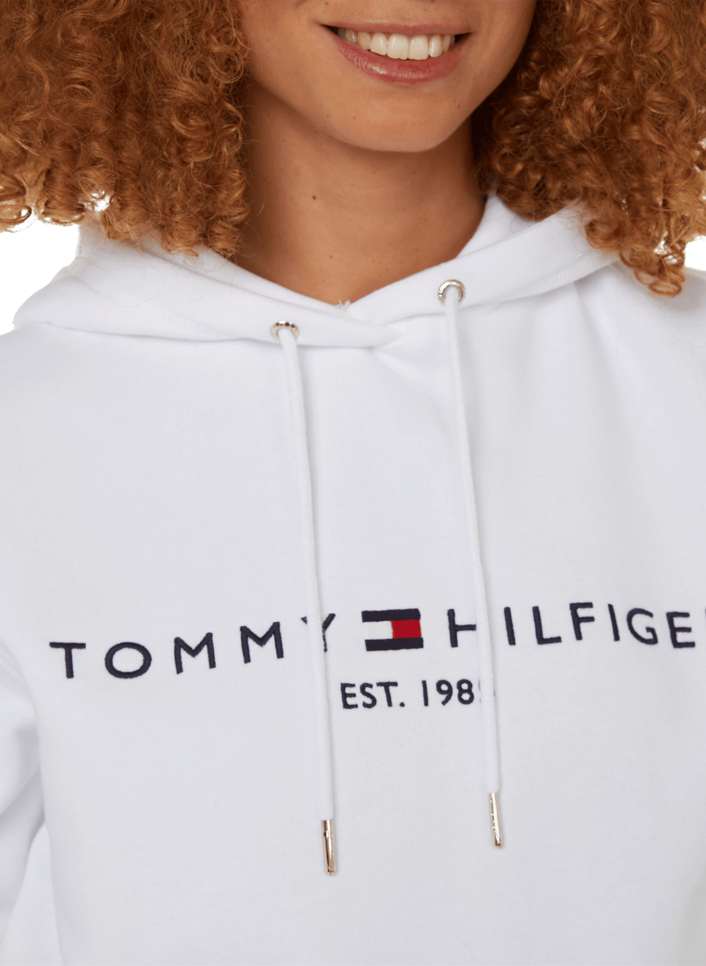 Hoodie en coton TOMMY HILFIGER Blanc