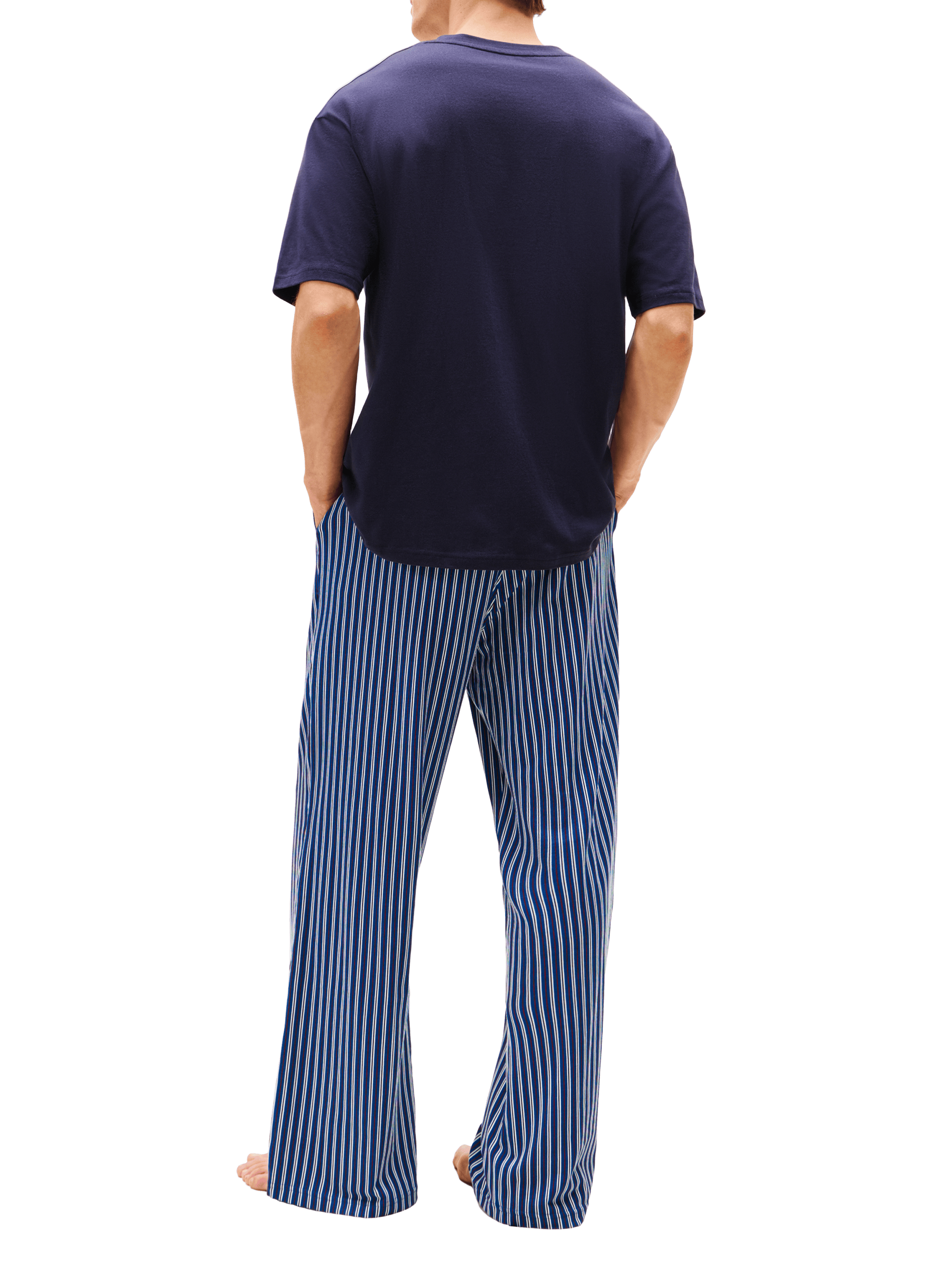 T-shirt de pyjama en coton TOMMY HILFIGER Bleu