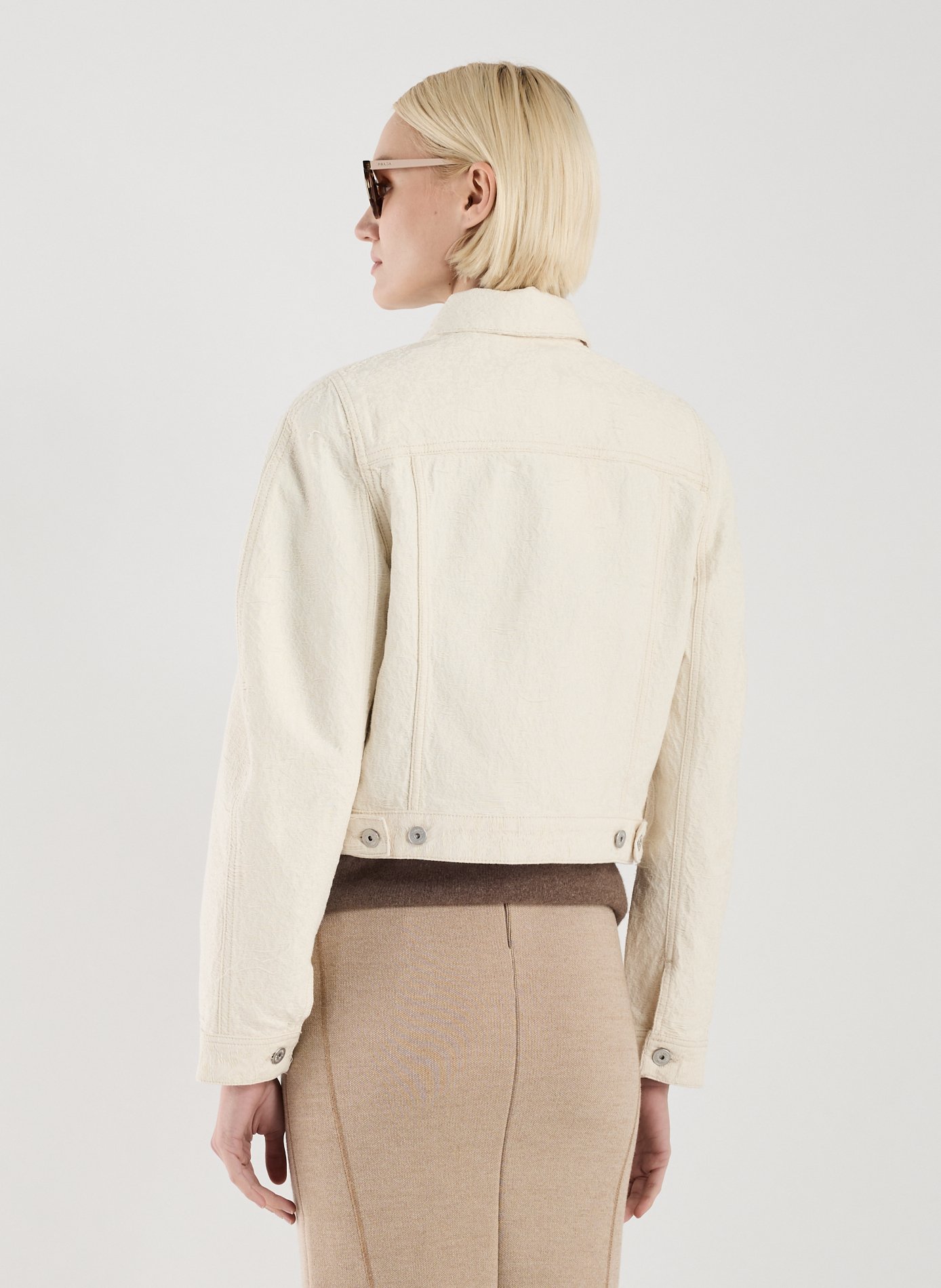 Cropped cotton jacket JACQUEMUS White