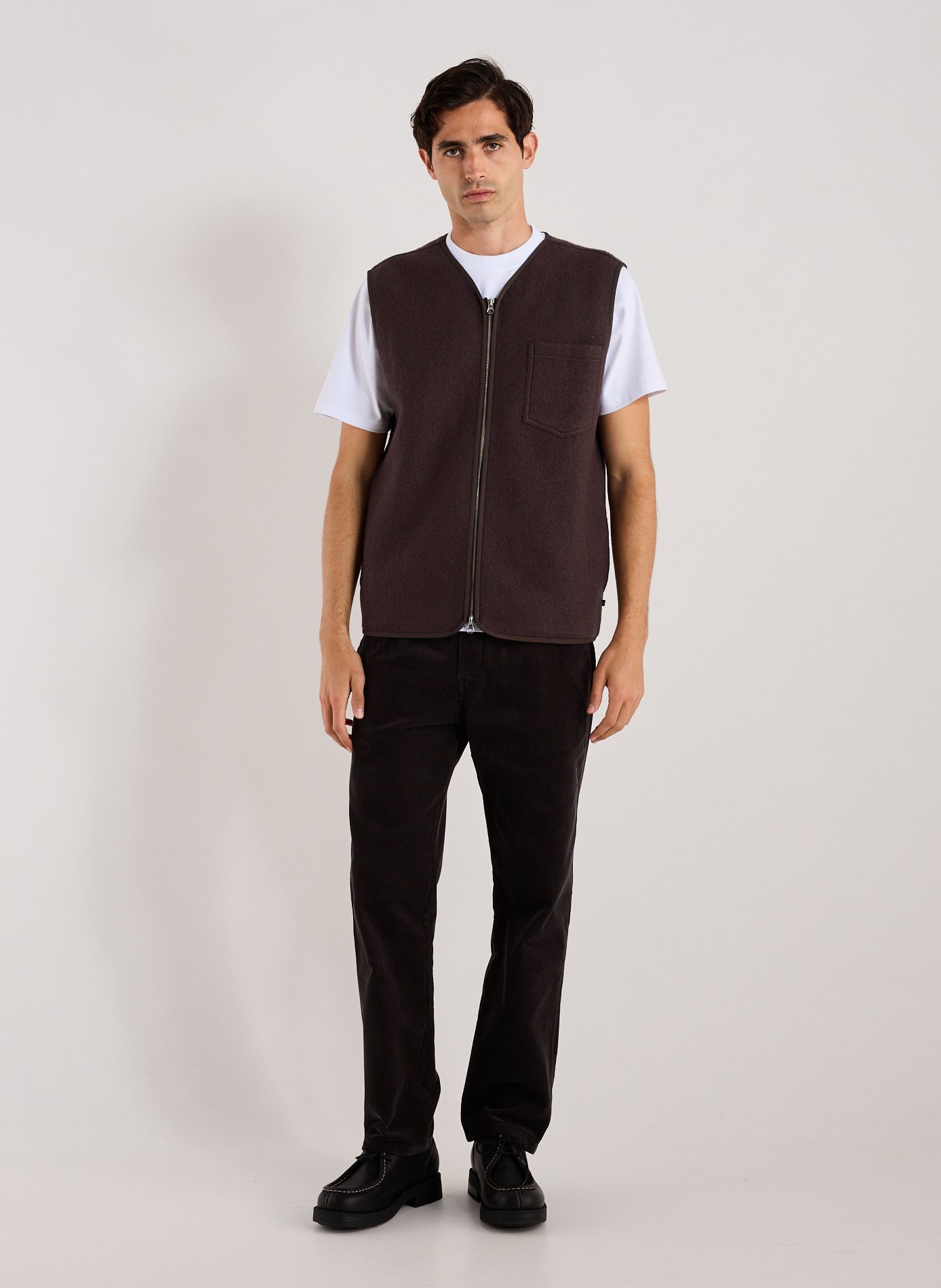 Sleeveless wool cardigan SAMSOE SAMSOE Brown