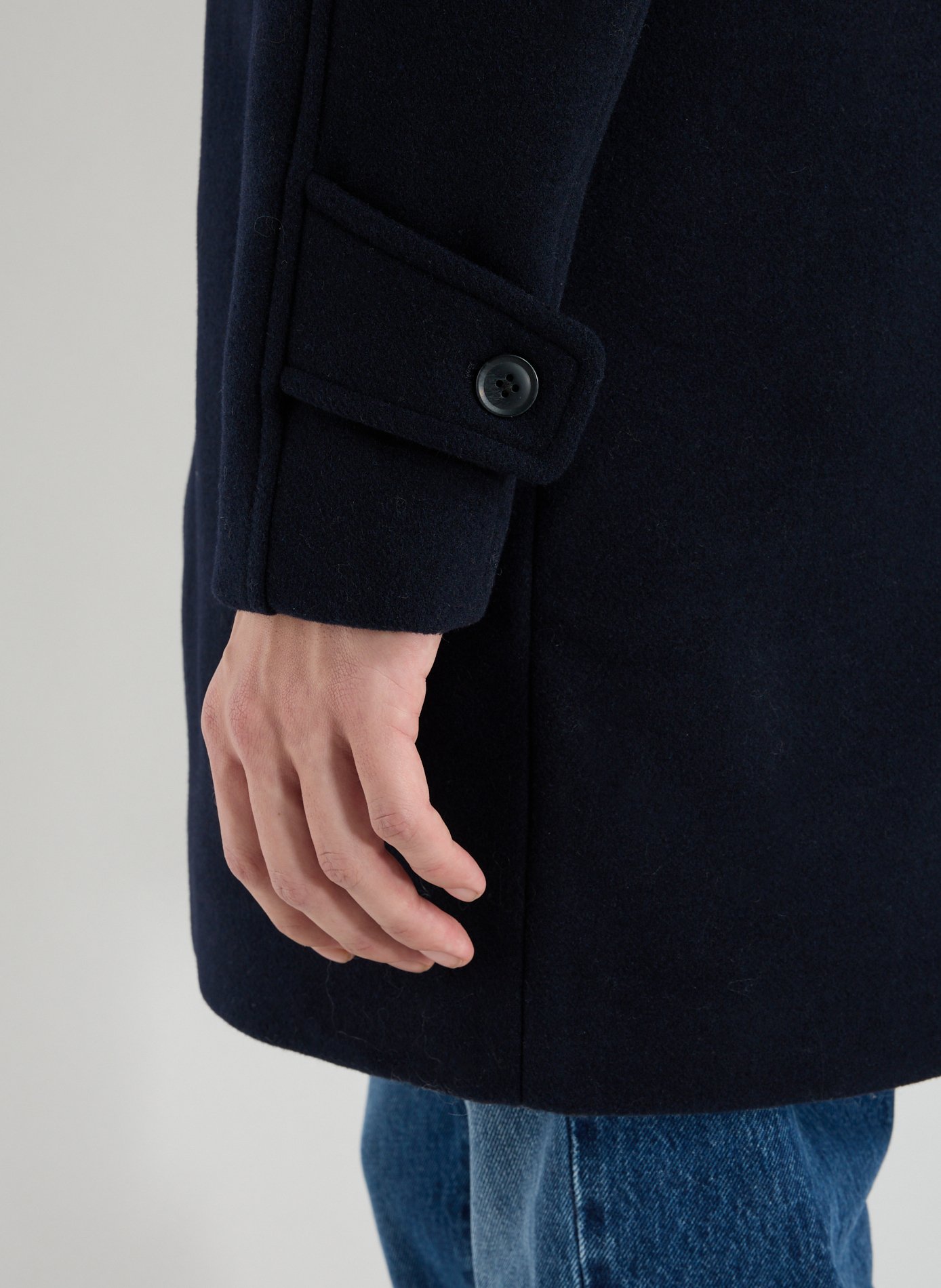 Manteau col classique en laine mélangée SAMSOE SAMSOE Bleu