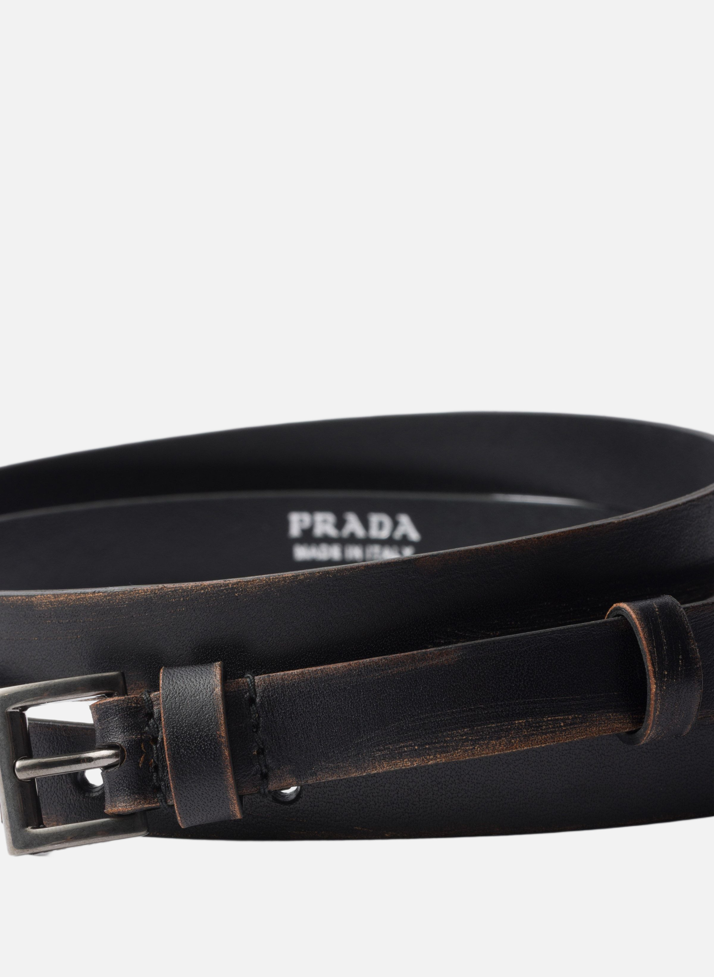 Ceinture en cuir PRADA Noir