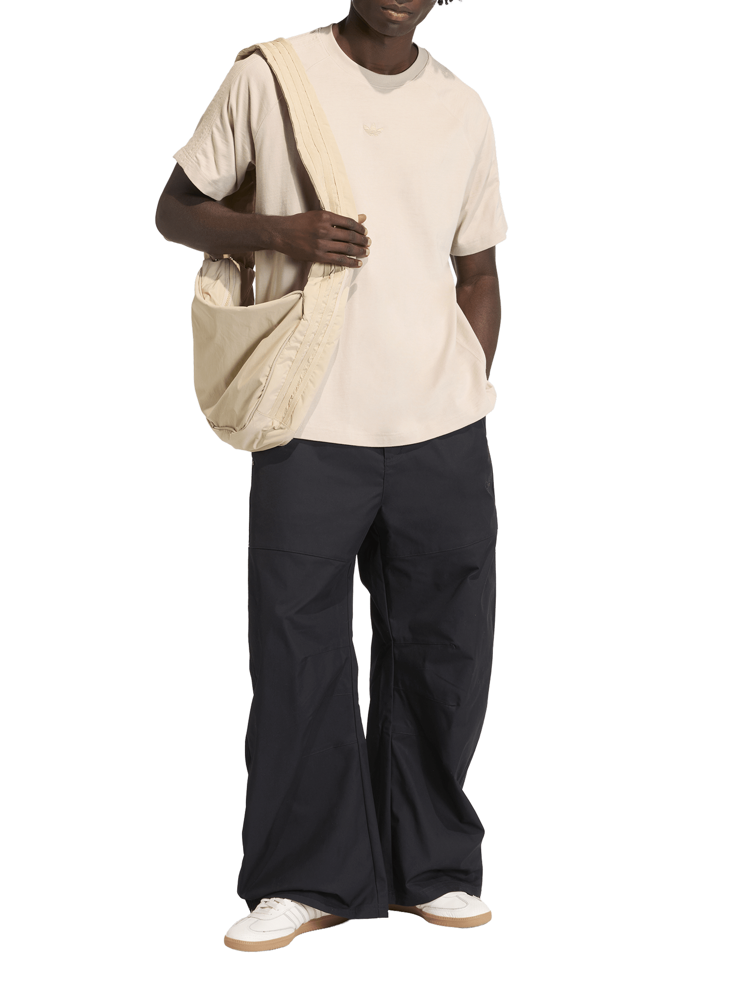 Short-Sleeve Cotton T-Shirt  ADIDAS Beige