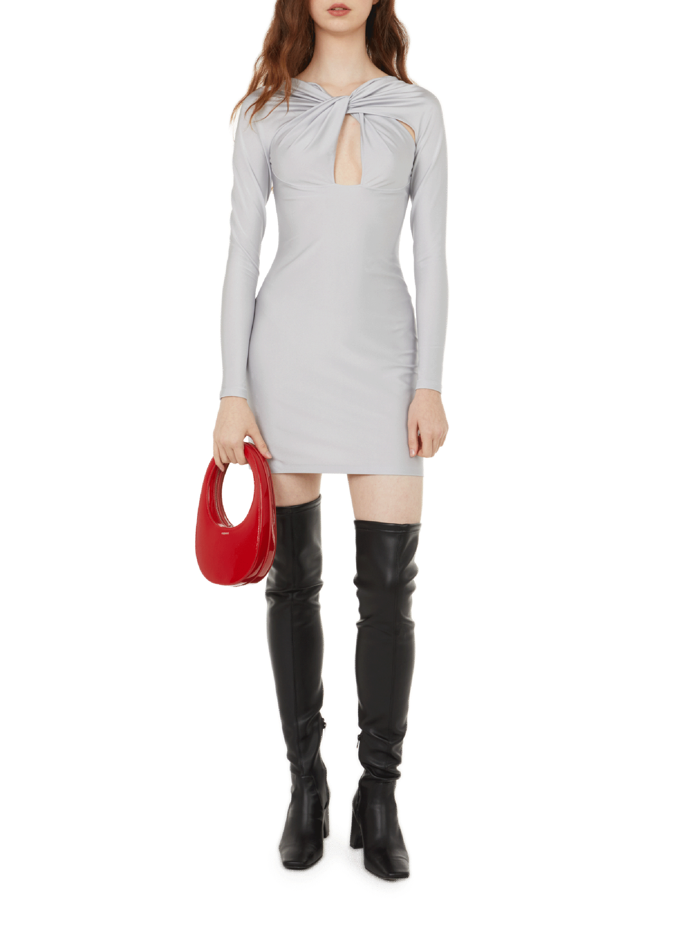 COPERNI Robe courte torsadée  Gris