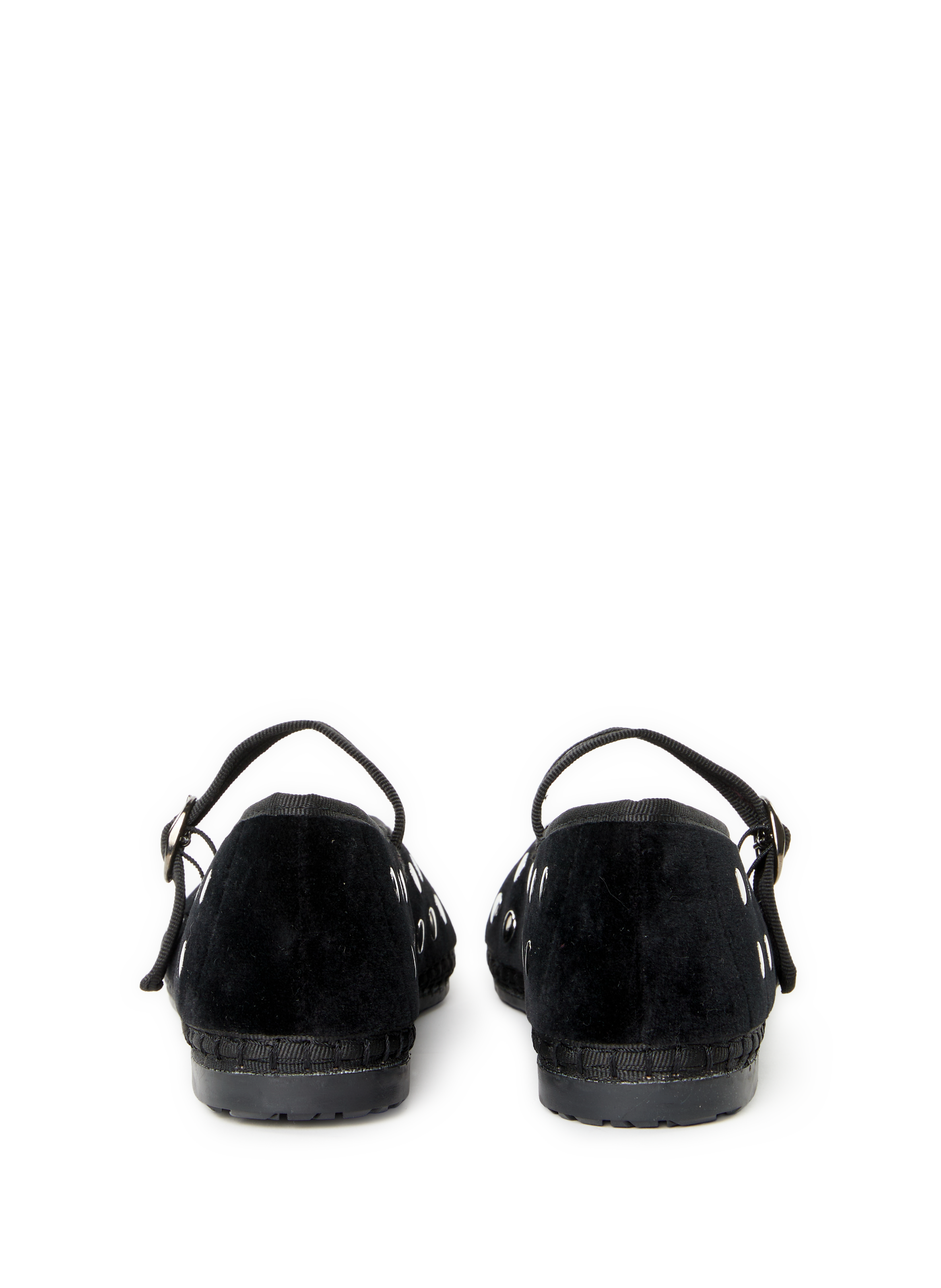 Ballerines à strass en coton mélangé FLABELUS Noir