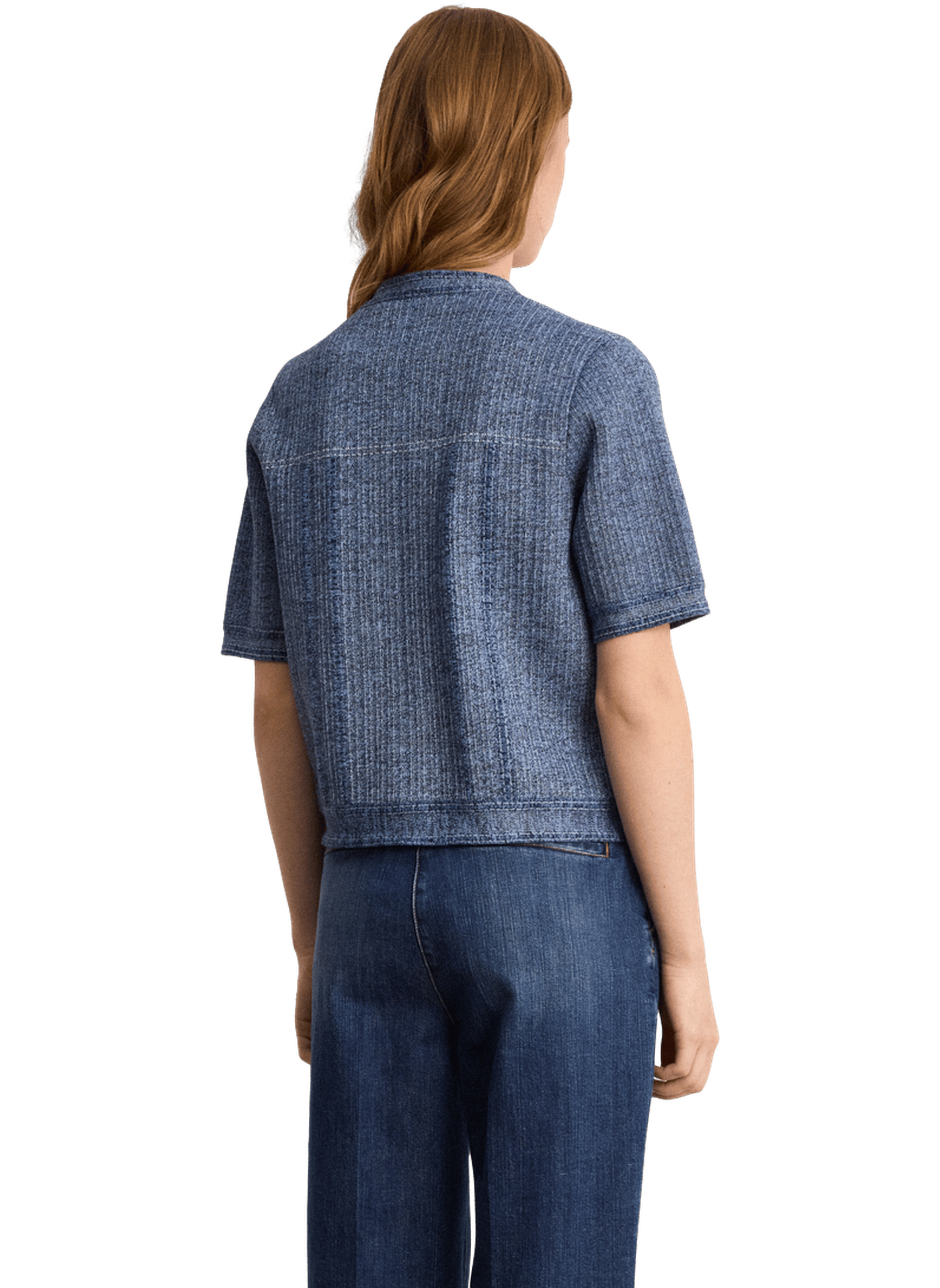 Gilet effet jean à manches courtes - lisa PABLO Bleu