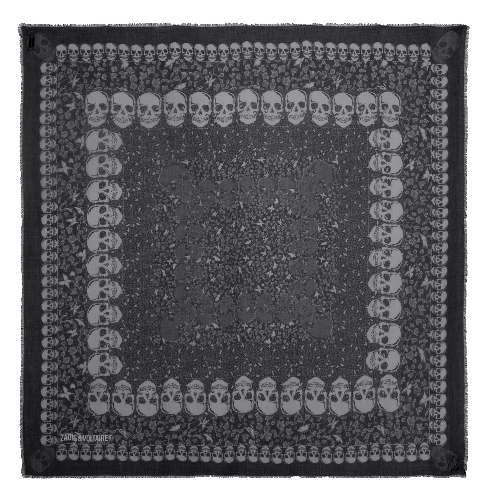 Foulard imprimé kerry ZADIG&VOLTAIRE Noir