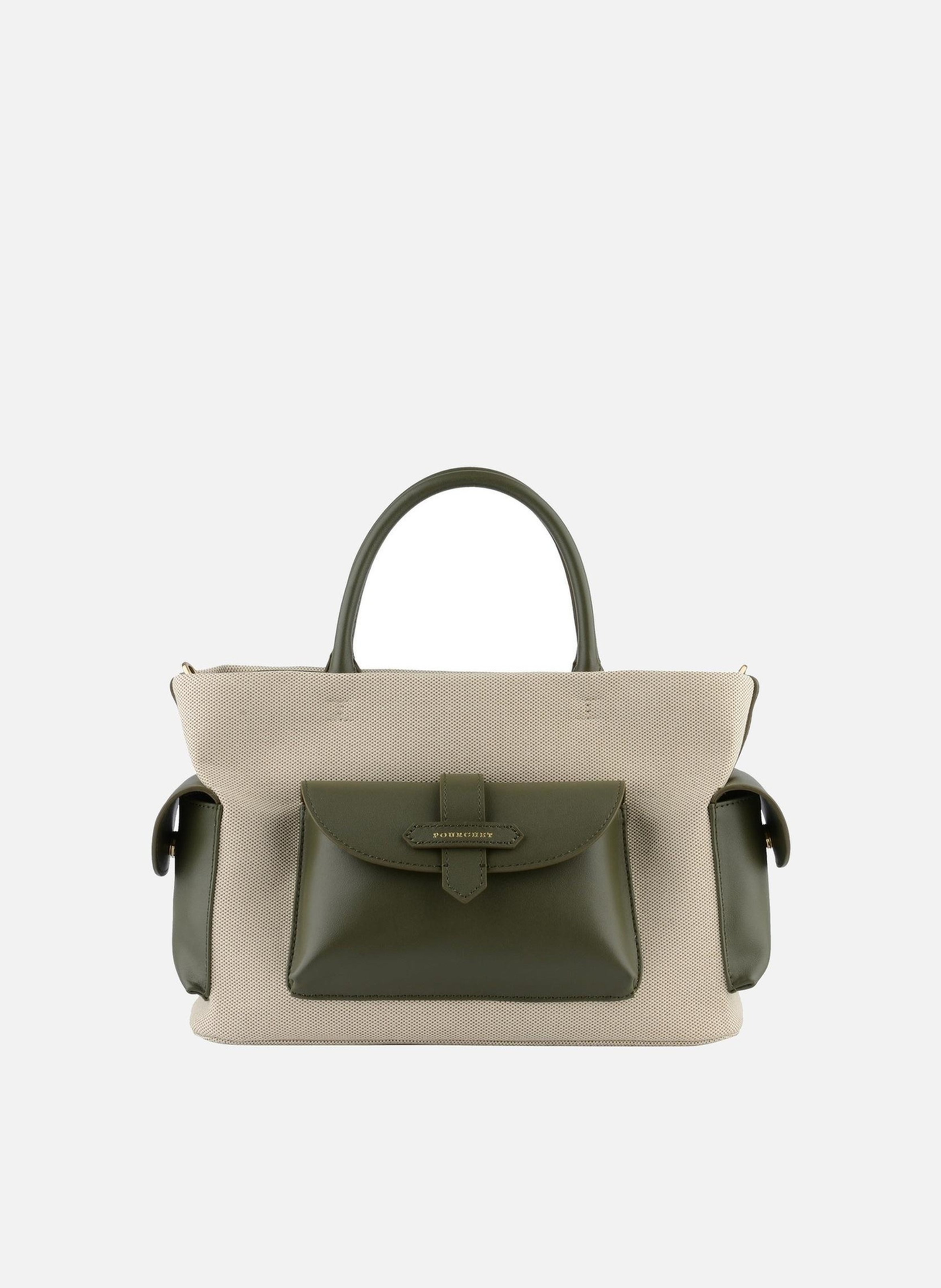 Reporter coton | sac à main POURCHET Kaki