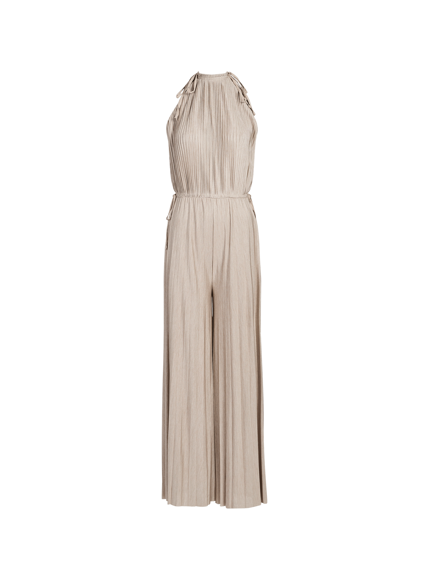 Wide pleated jumpsuit BOSS Beige