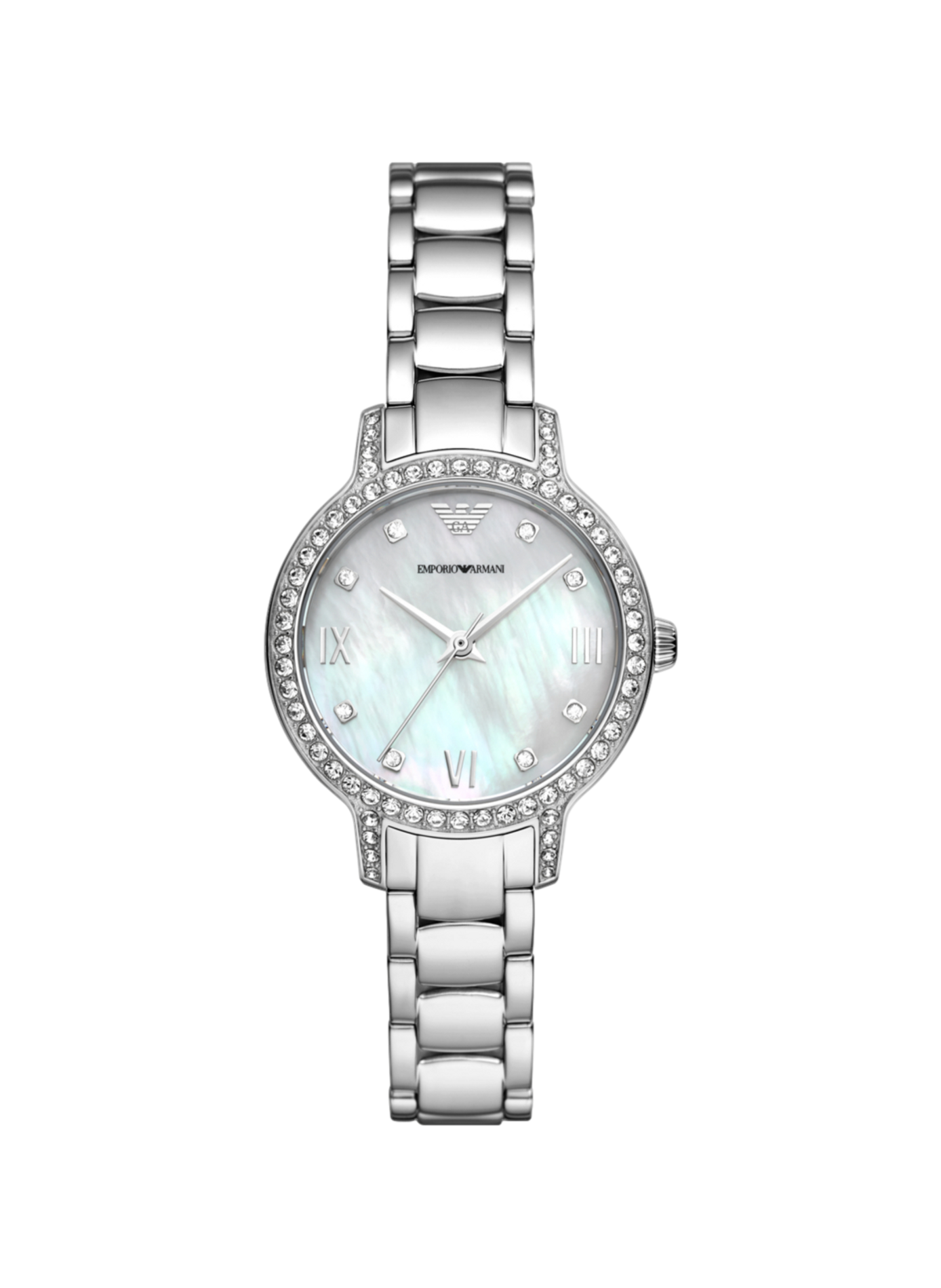 Montre quartz en acier inoxydable ARMANI MONTRES Blanc