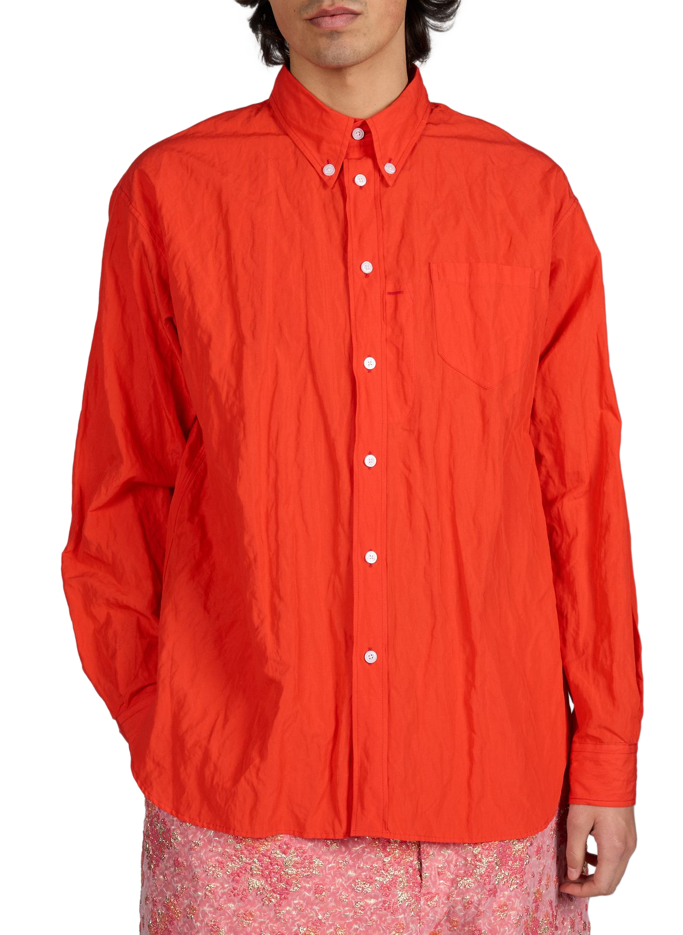 Chemise droite Veterano en coton mélangé WILLY CHAVARRIA Rouge