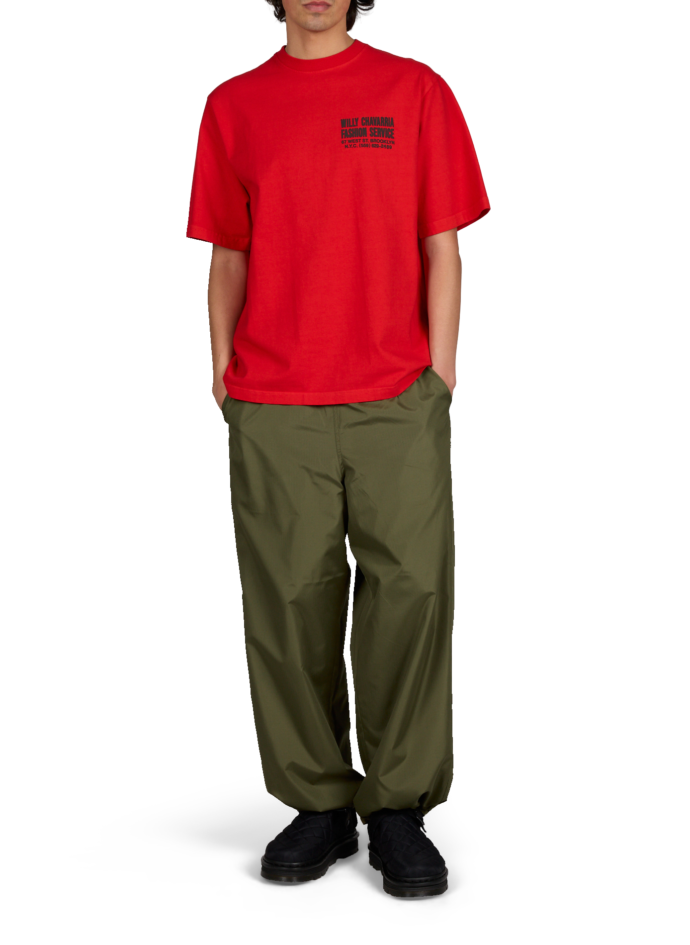 Printed cotton T-shirt WILLY CHAVARRIA Red