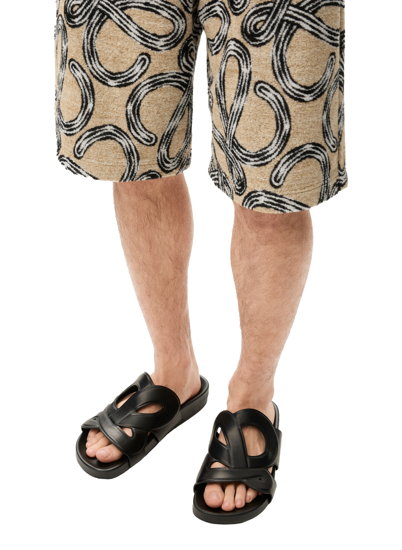 Monogram Leather Veau Tanned Vegetable Mules Ease LOEWE Black