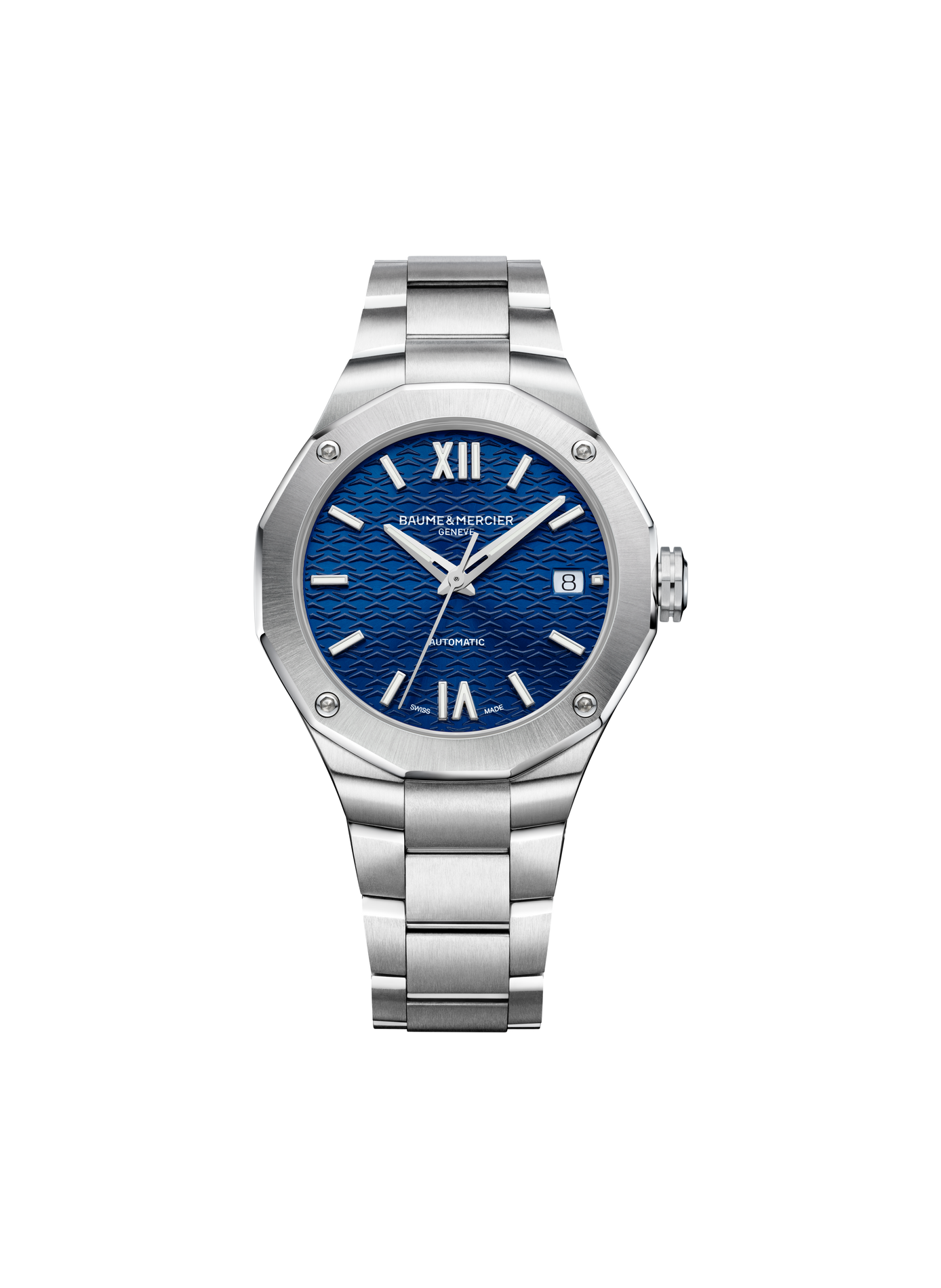 Montre automatique Riviera en acier inoxydable BAUME & MERCIER Bleu