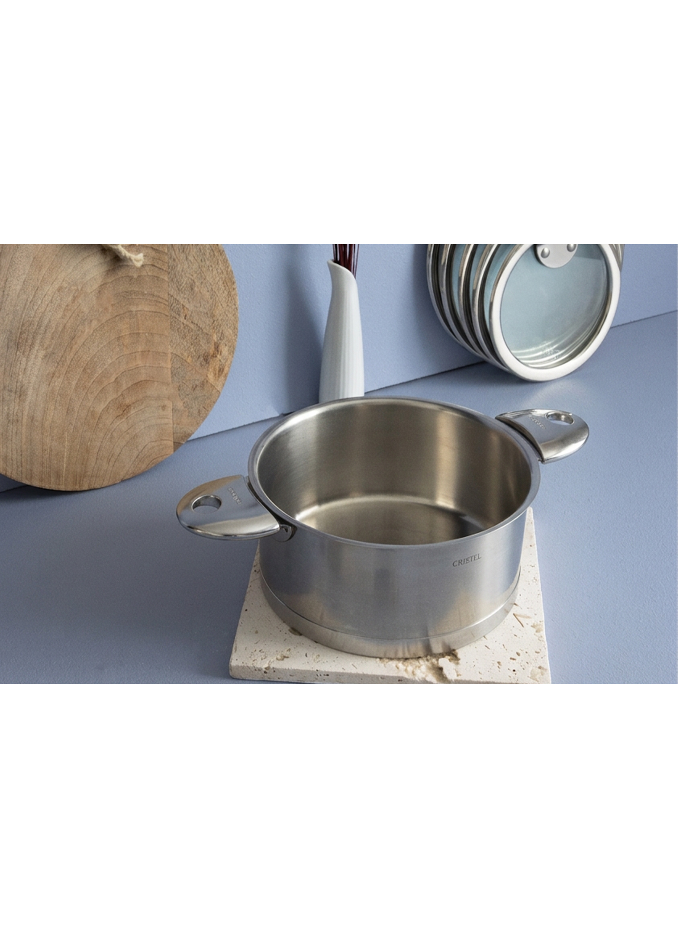 Anse amovible Strate en inox CRISTEL Gris