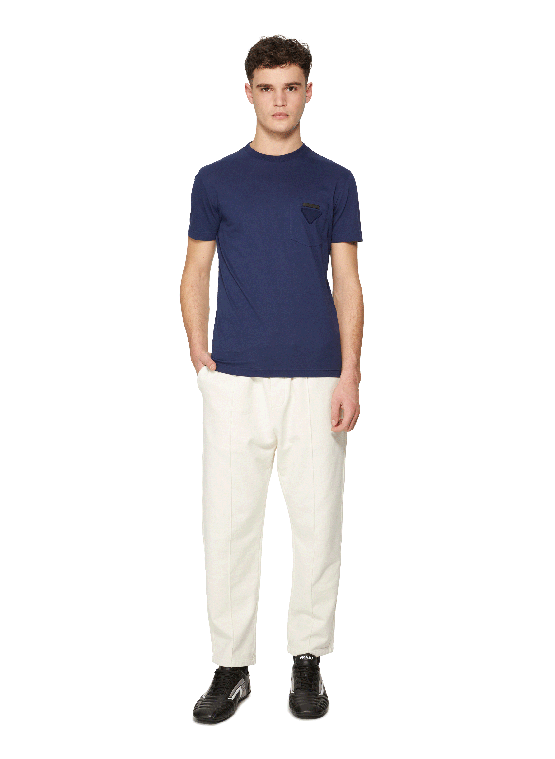 Pantalon de jogging en coton PRADA Beige