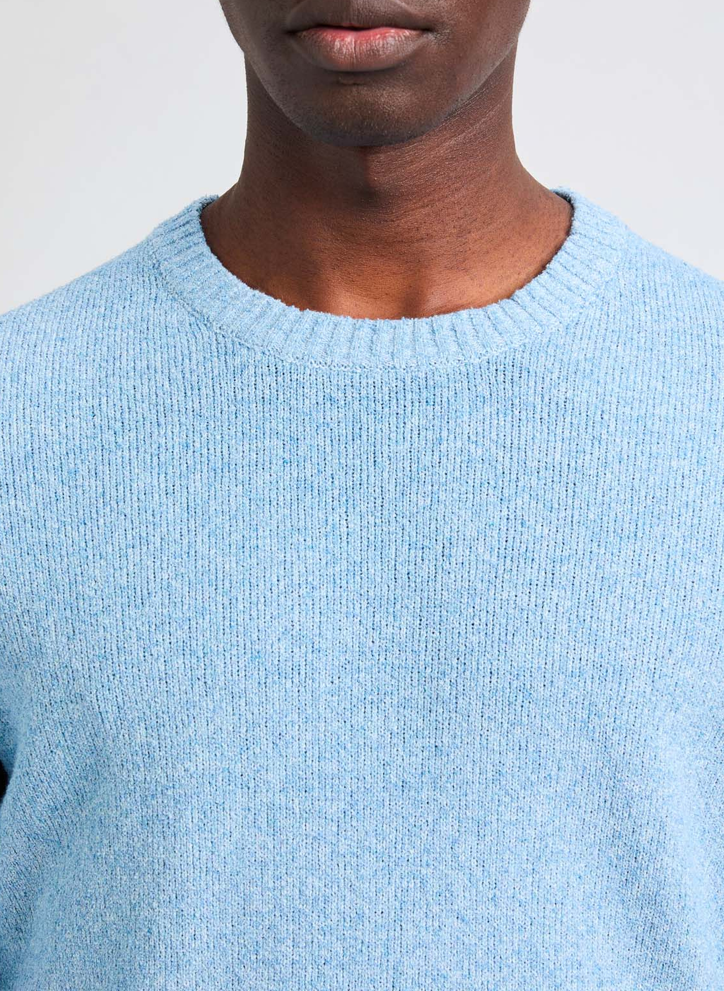Pull à col rond en coton mélangé AU PRINTEMPS PARIS Bleu