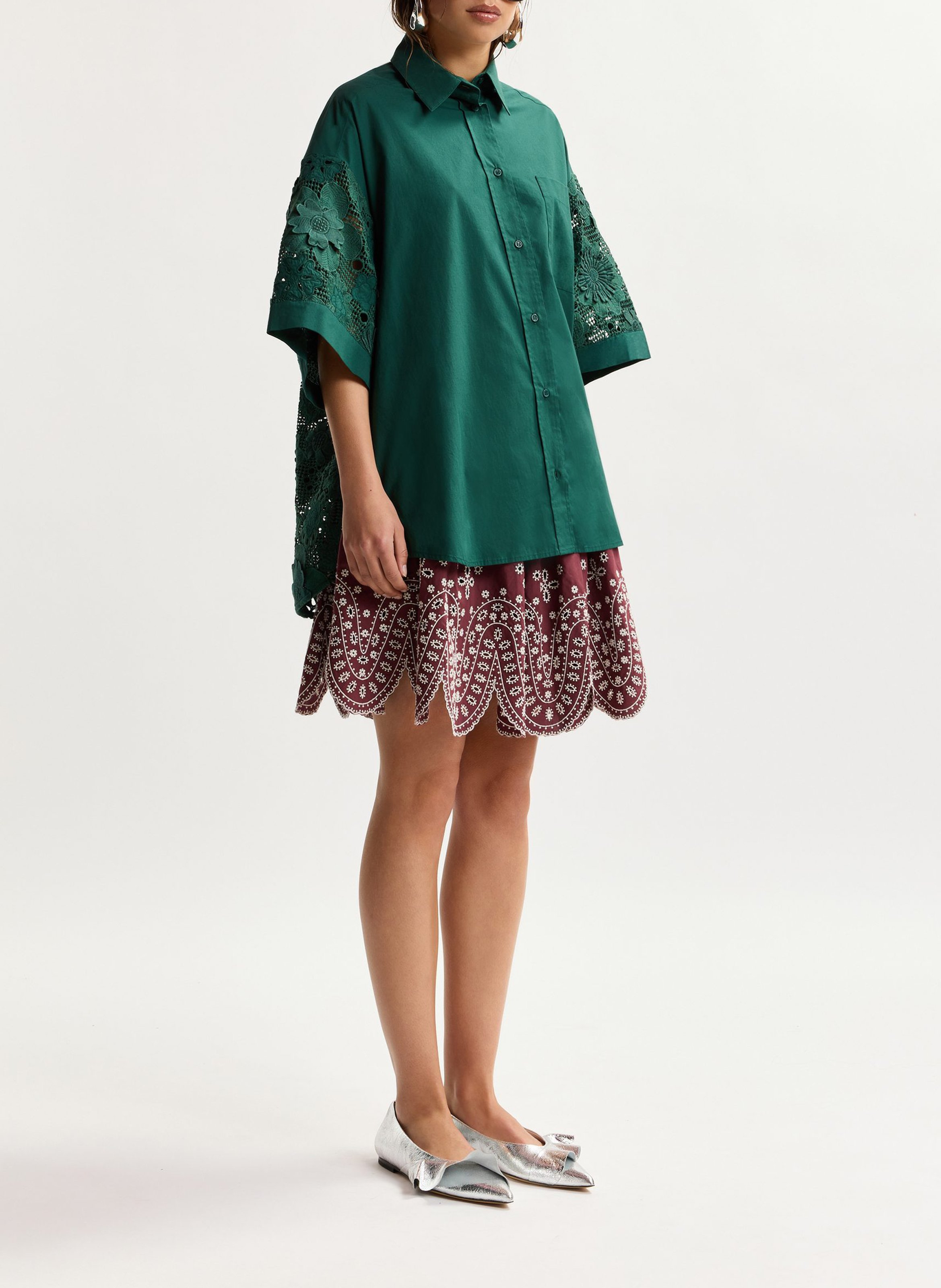 Chemise oversize col classique kali ESSENTIEL ANTWERP Vert