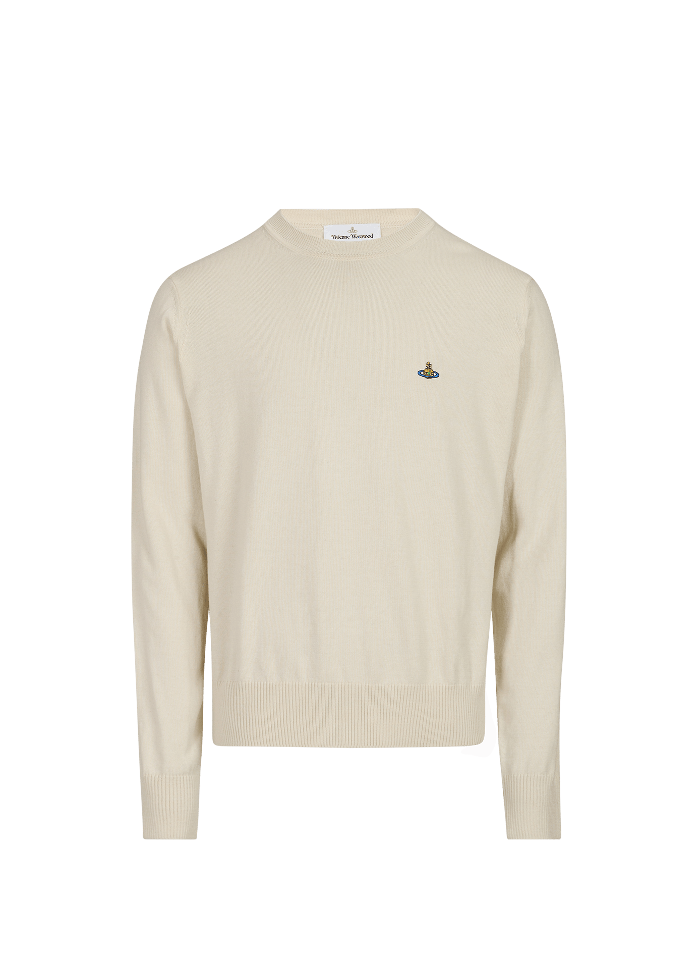 Gerader Pullover Alex aus Baumwolle und Kaschmir VIVIENNE WESTWOOD Beige