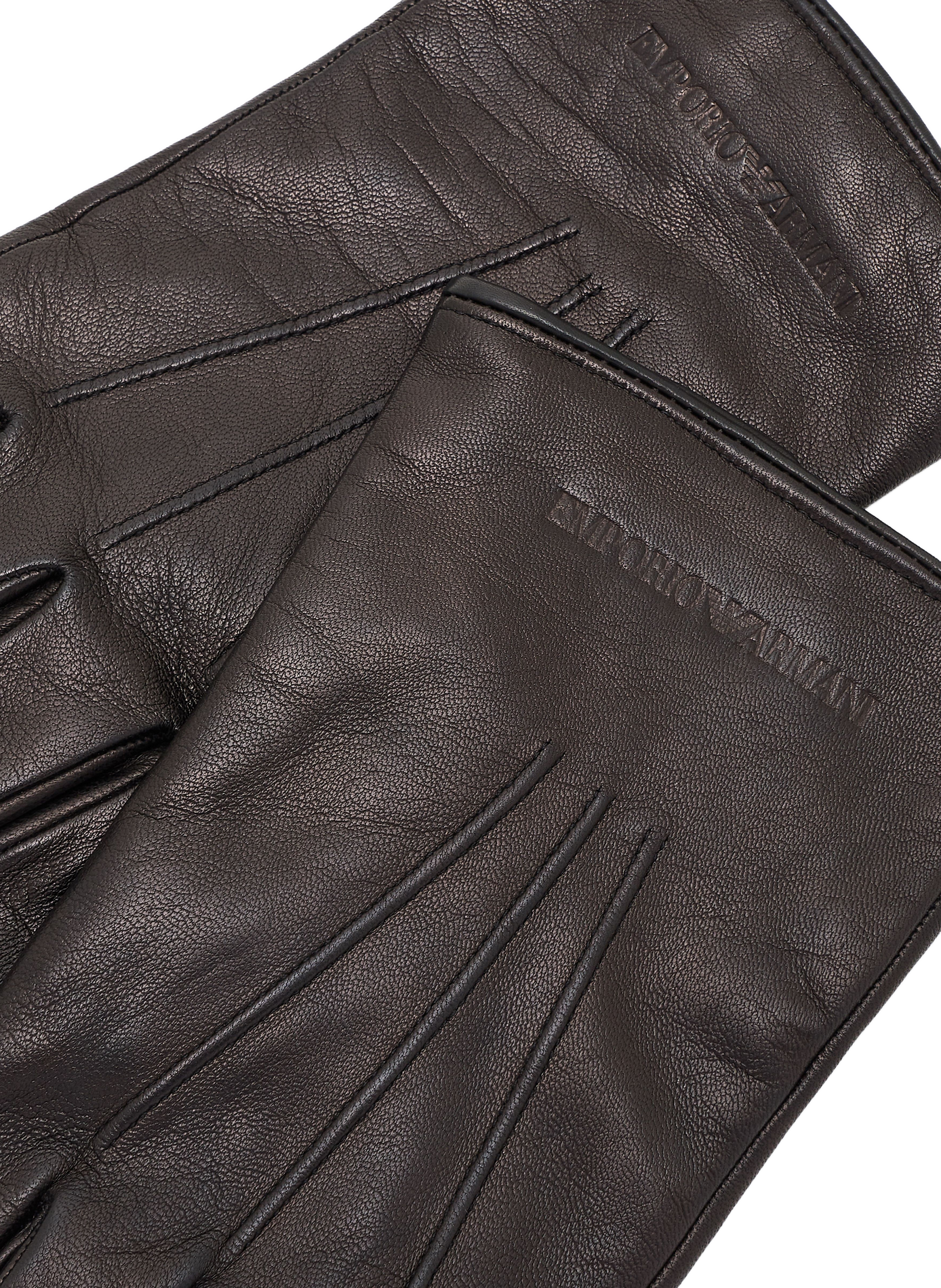 Guantes de cuero EMPORIO ARMANI Negro