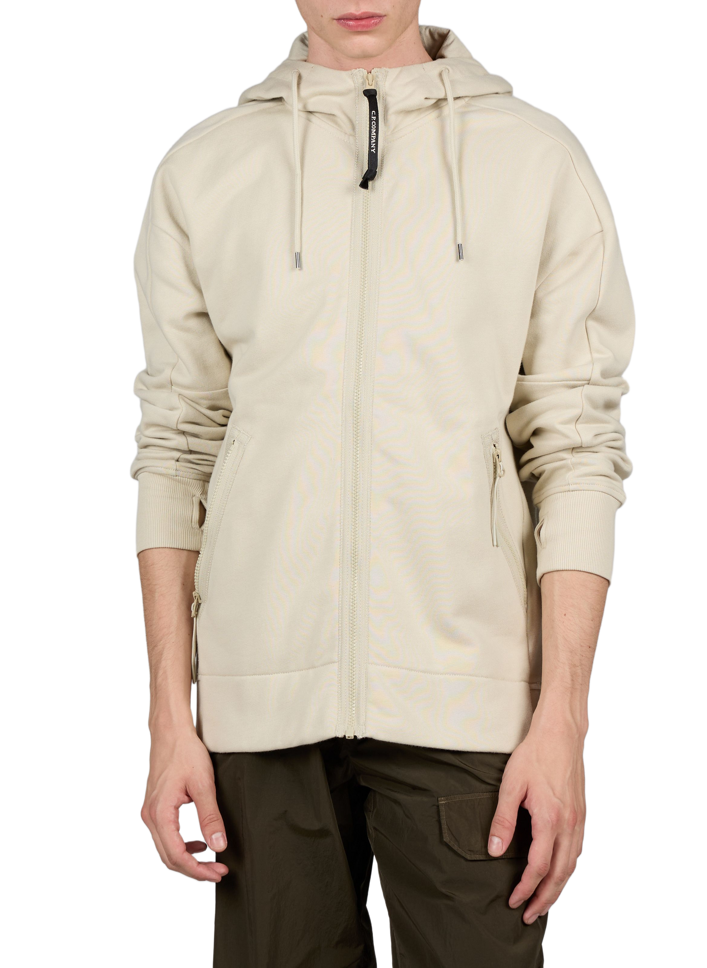 Kapuzenpullover aus Baumwolle mit integrierter Brille CP COMPANY Beige