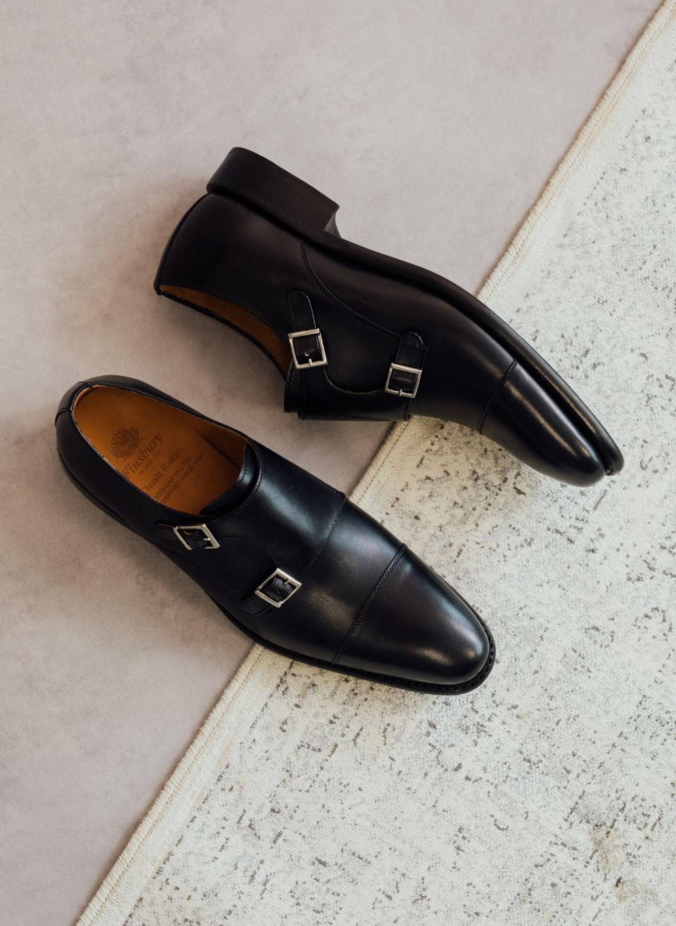 Chaussure monk en cuir cambridge FINSBURY Noir