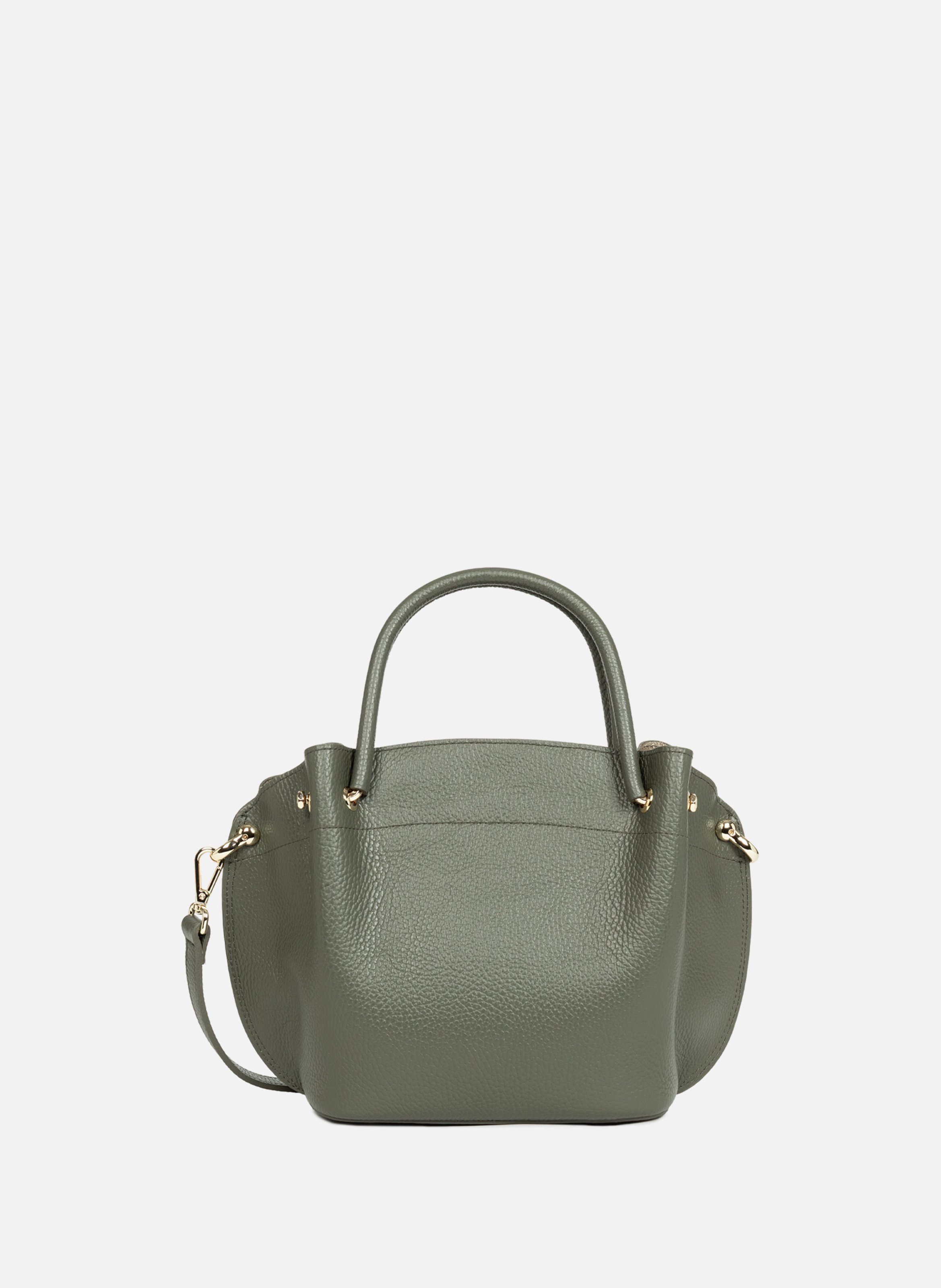 Sac à main - foulonné double louisa LANCASTER Kaki