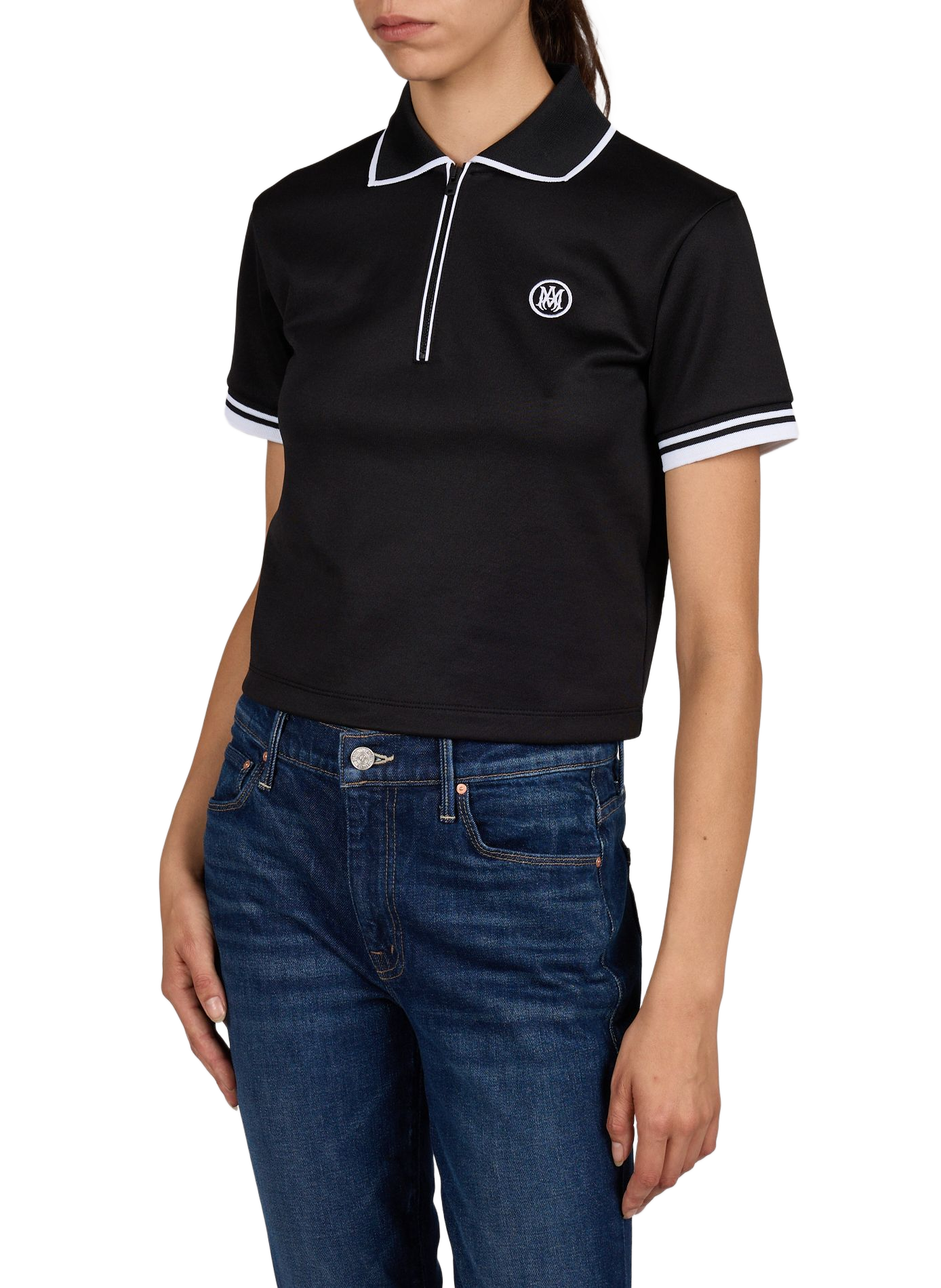 Polo à rayures AMIRI Noir
