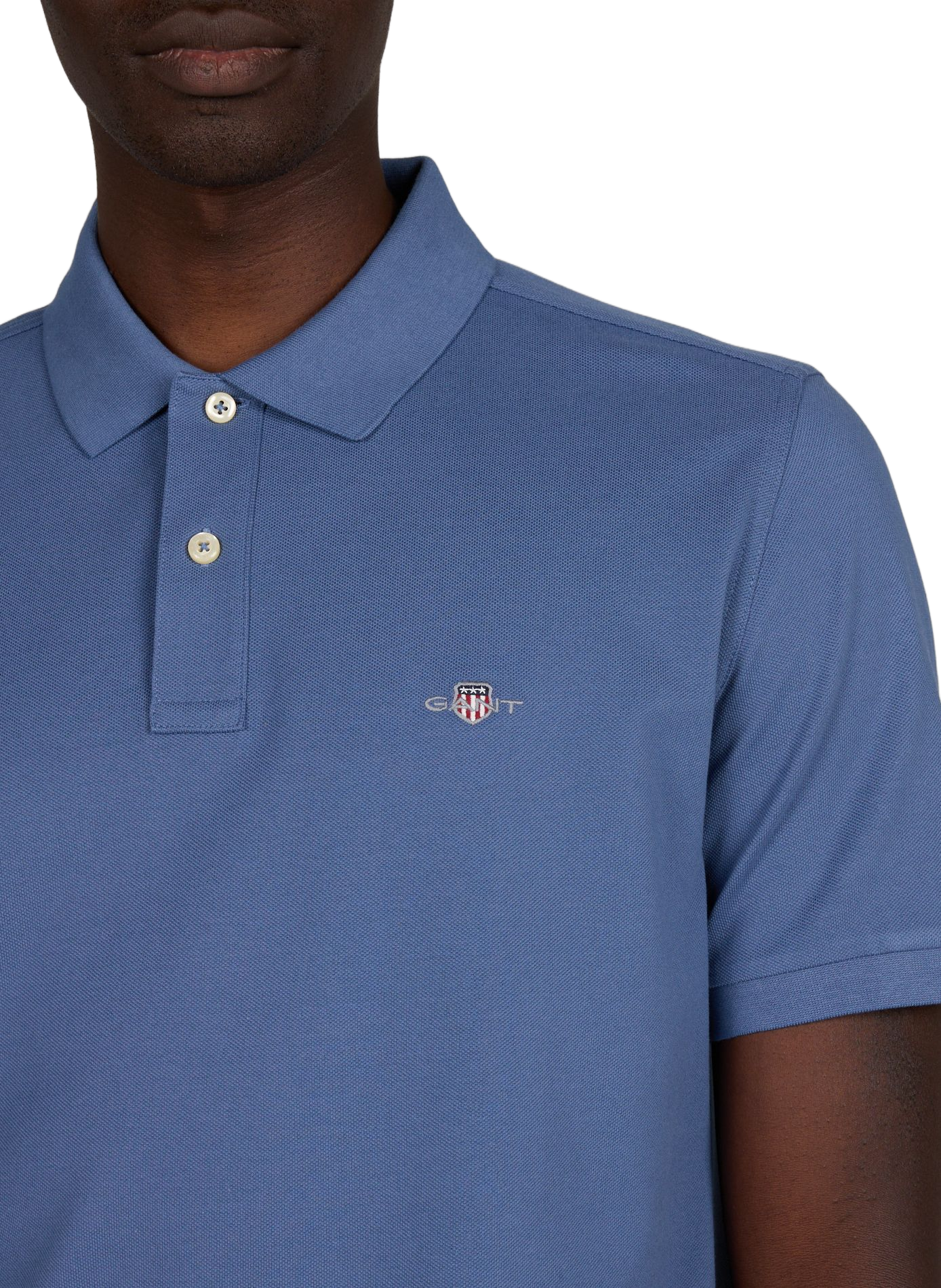 Polo à manches courtes en coton GANT Bleu