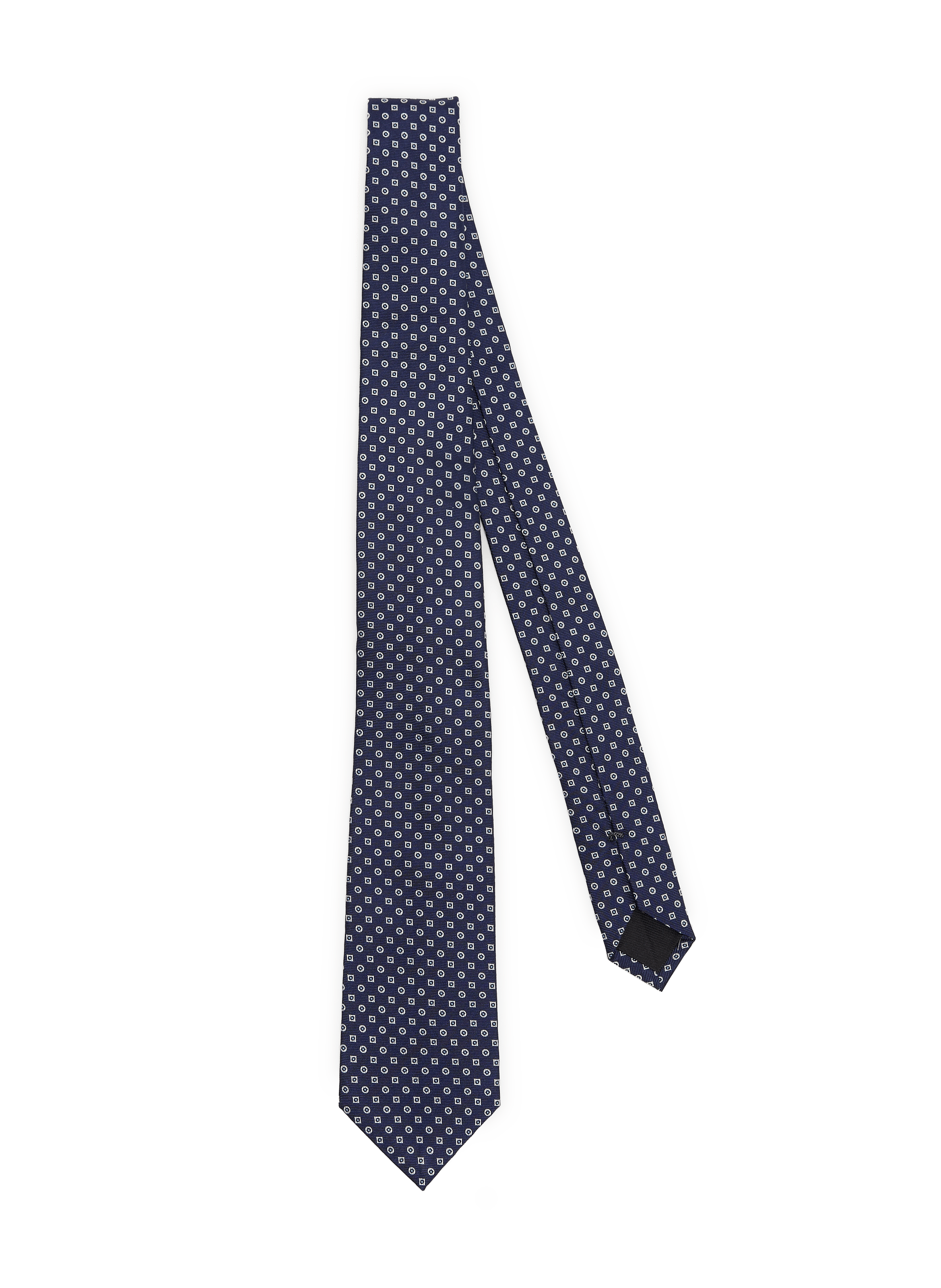 Seidenschlips mit Druck VAN LAACK Blau