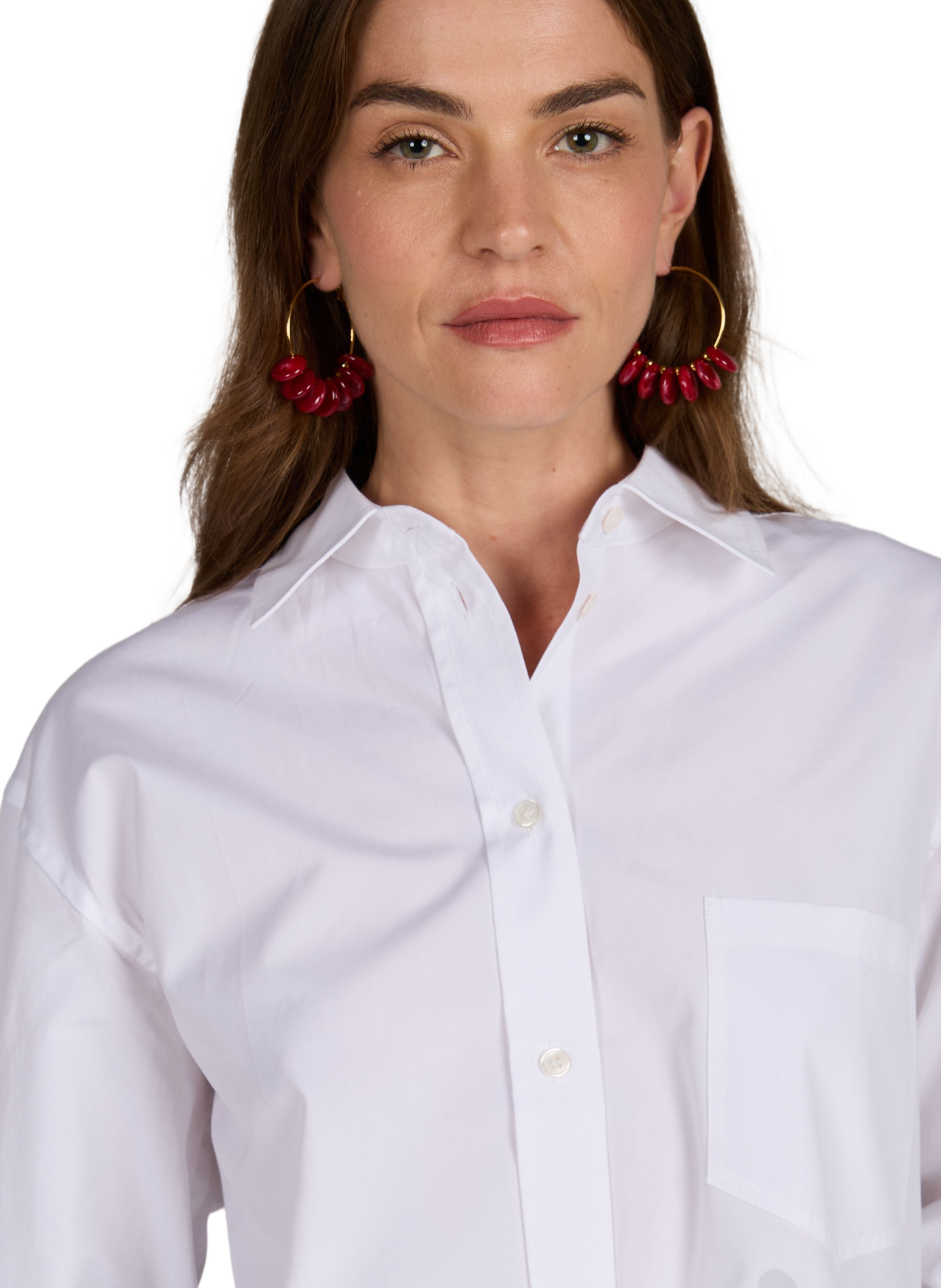 Pearl hoop earrings AU PRINTEMPS PARIS Red