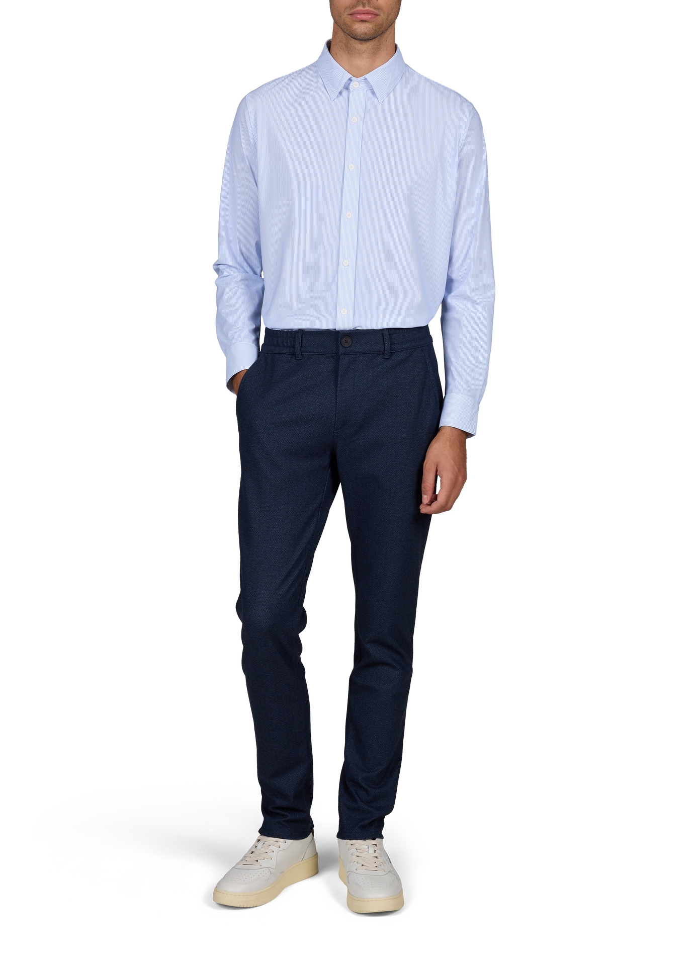 Straight striped shirt by Jean Murcie 1789 CALA Blue