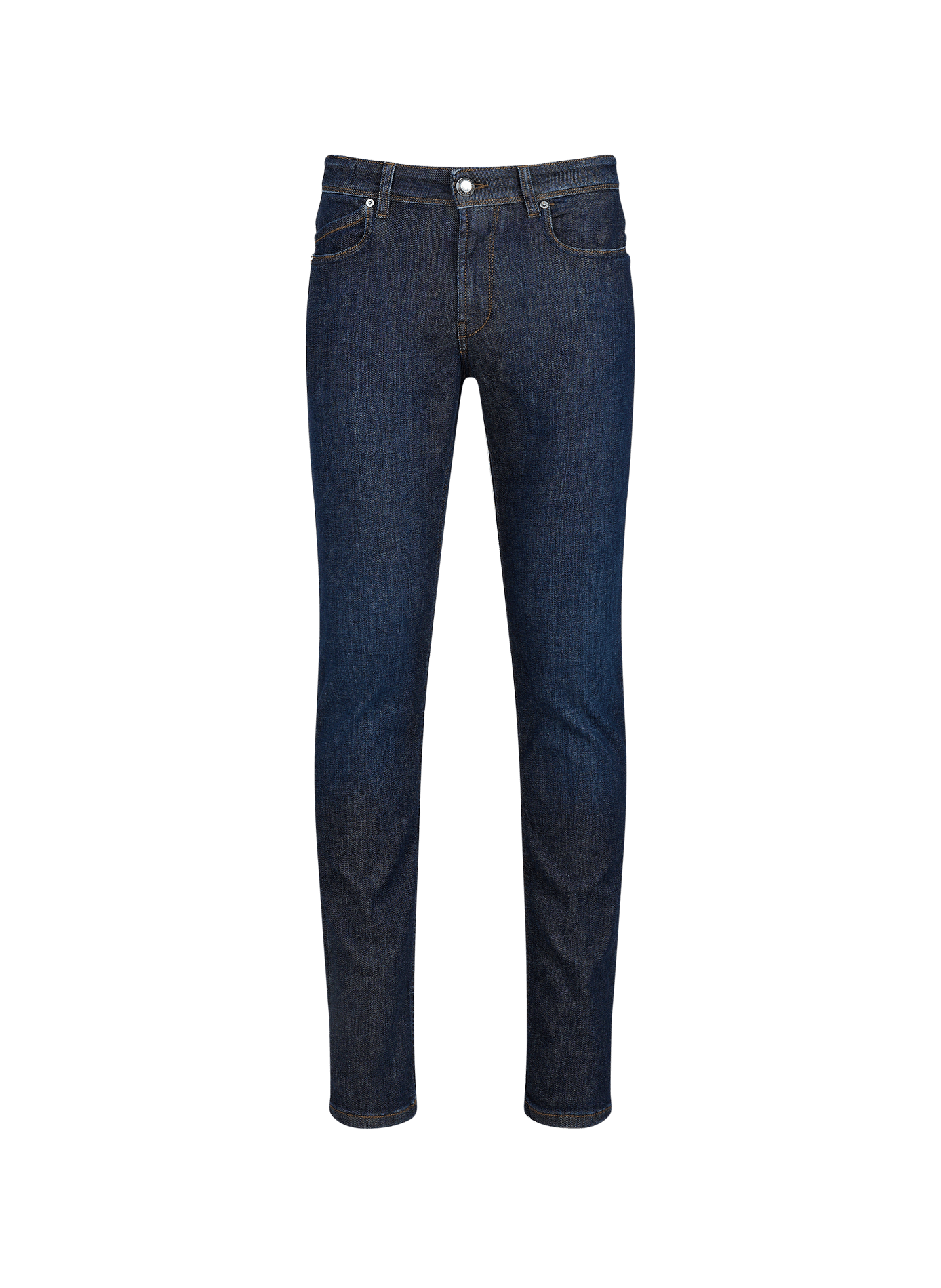 Jean droit en denim de coton RE HASH Bleu