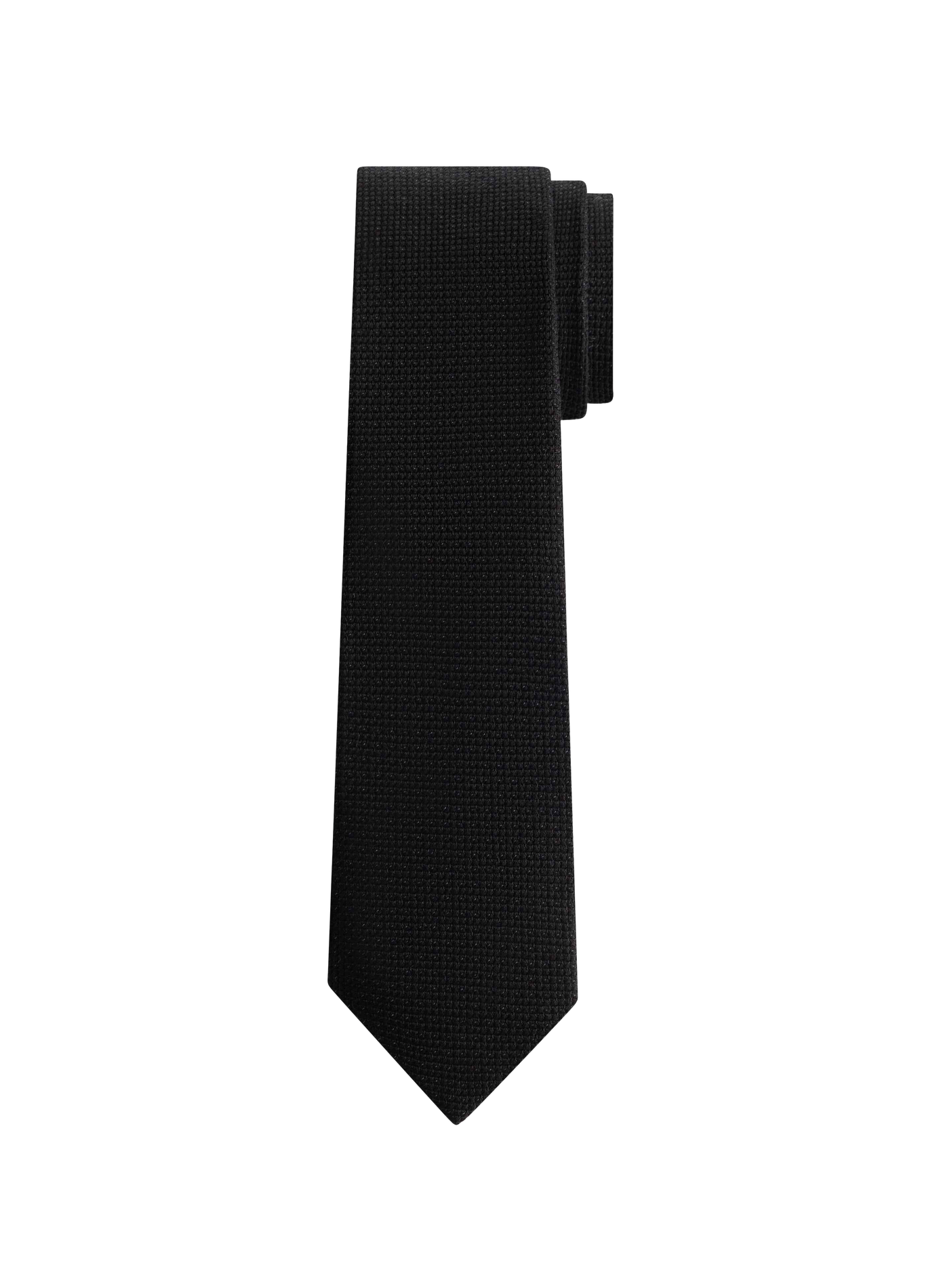 Textured wool and silk tie CALVIN KLEIN Black