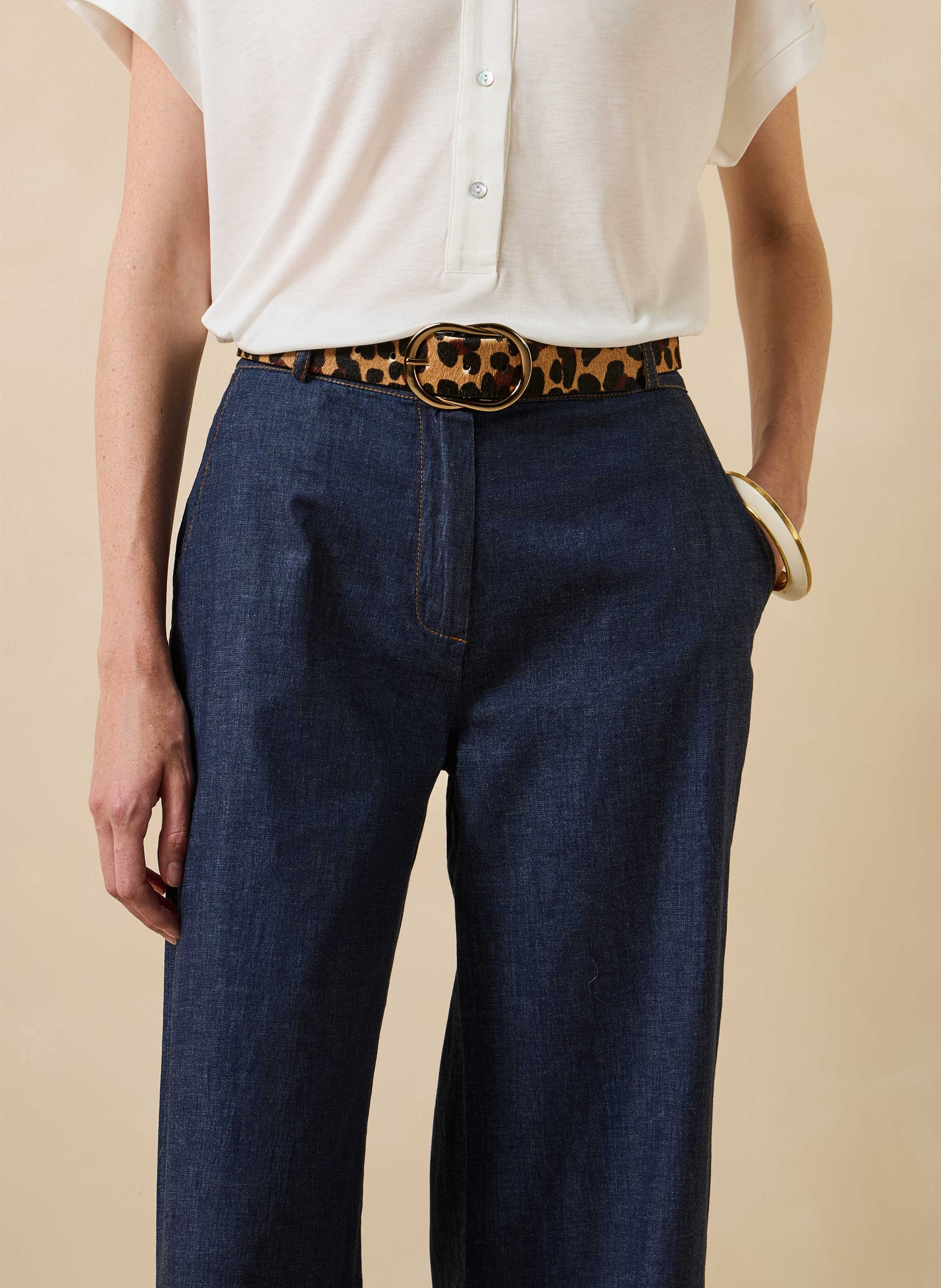 Leren riem LA FEE MARABOUTEE Bruin