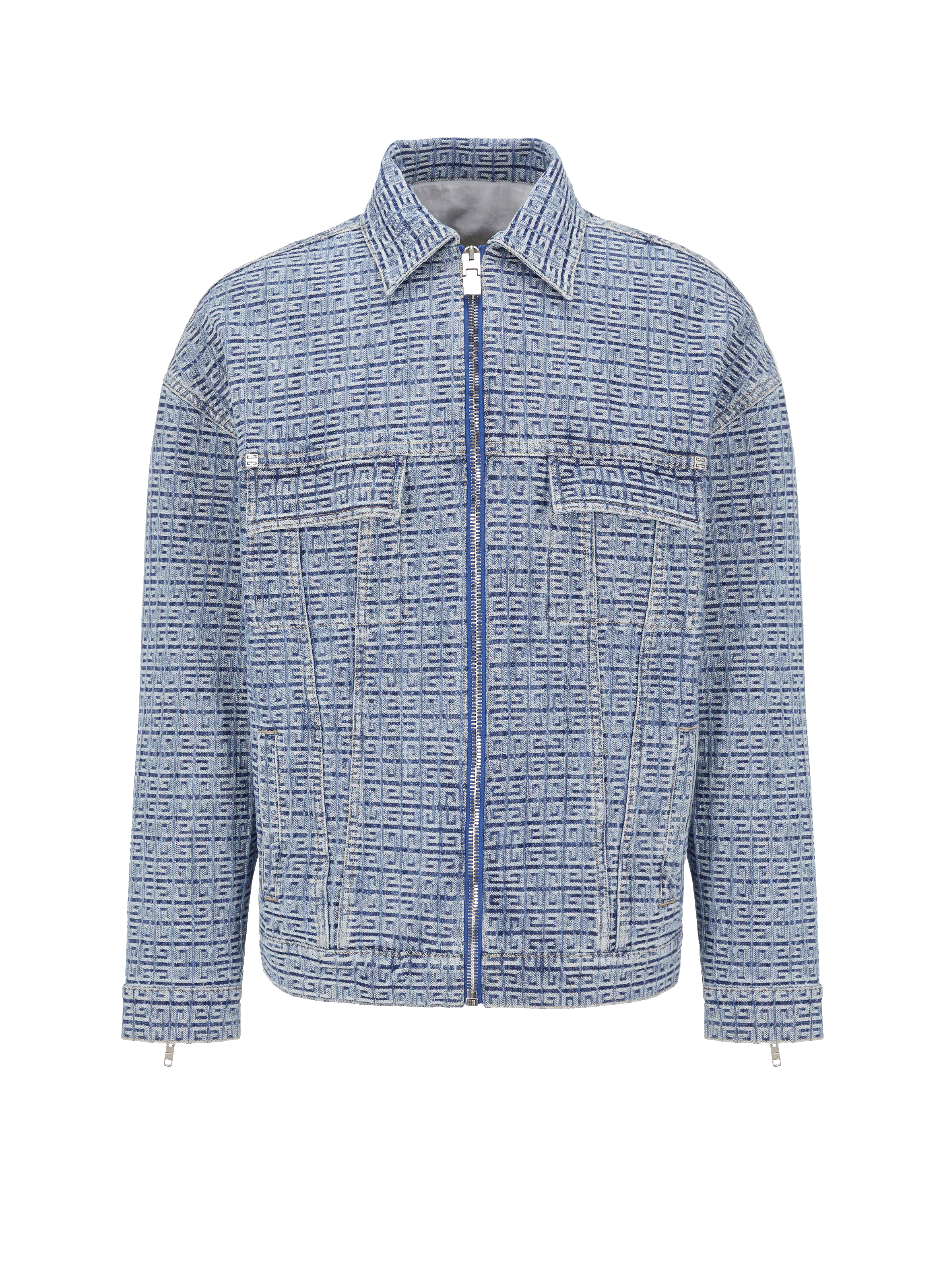 Veste zippée à logo en coton