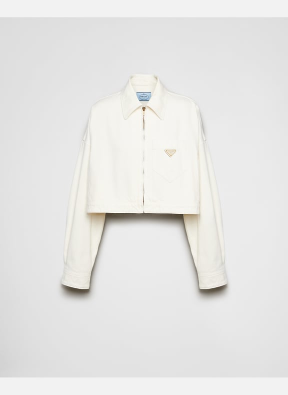 Blouson en denim Blanc by PRADA PRADA Blouson en denim Blanc
