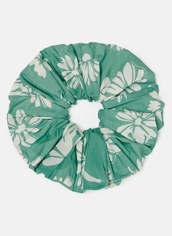 Chouchou oversized fleurs - chouchou Vert by TARA JARMON TARA JARMON Chouchou oversized fleurs - chouchou Vert