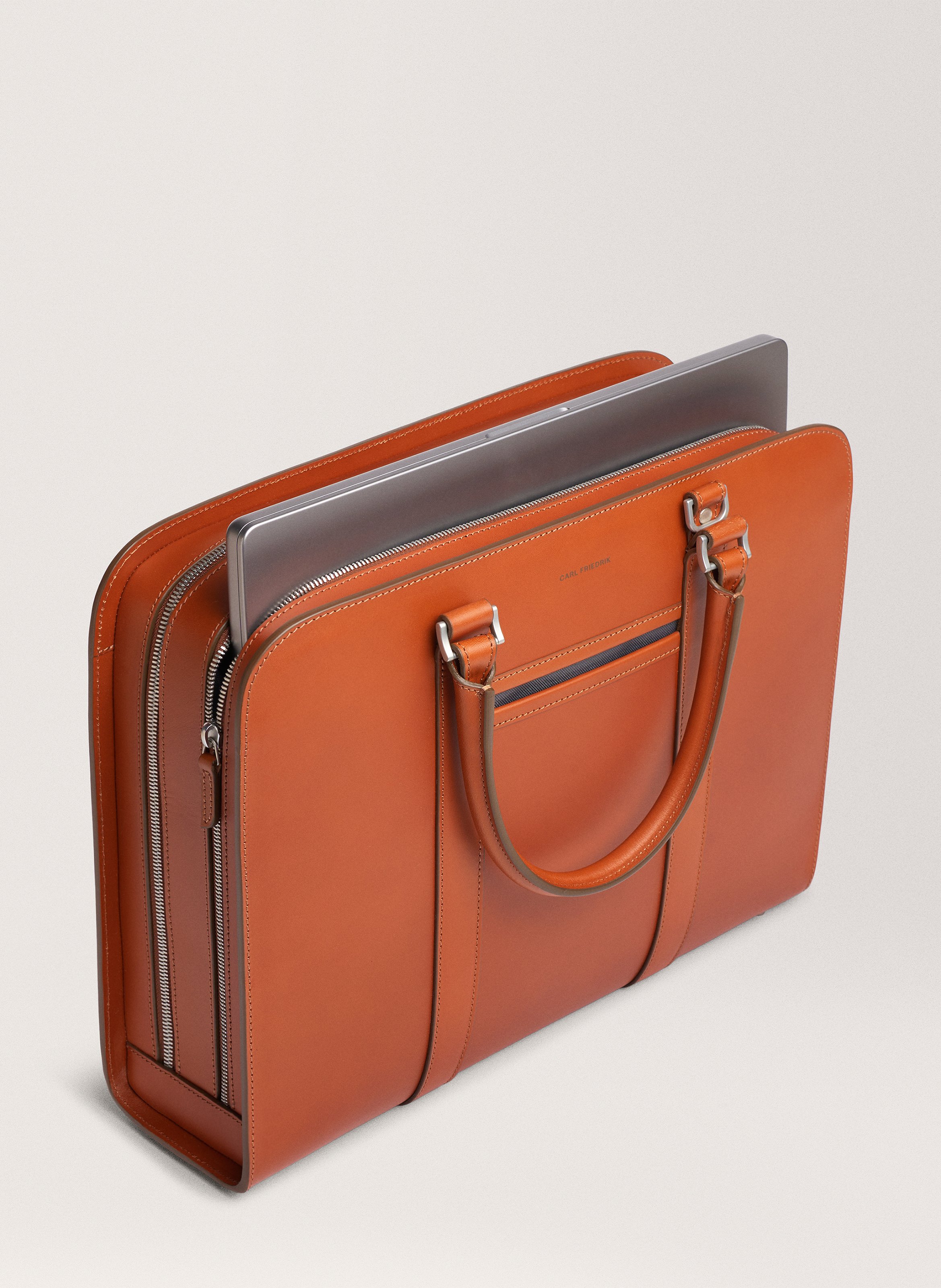 Porte-documents 'Palissy Double' en cuir vachetta CARL FRIEDRIK Marron