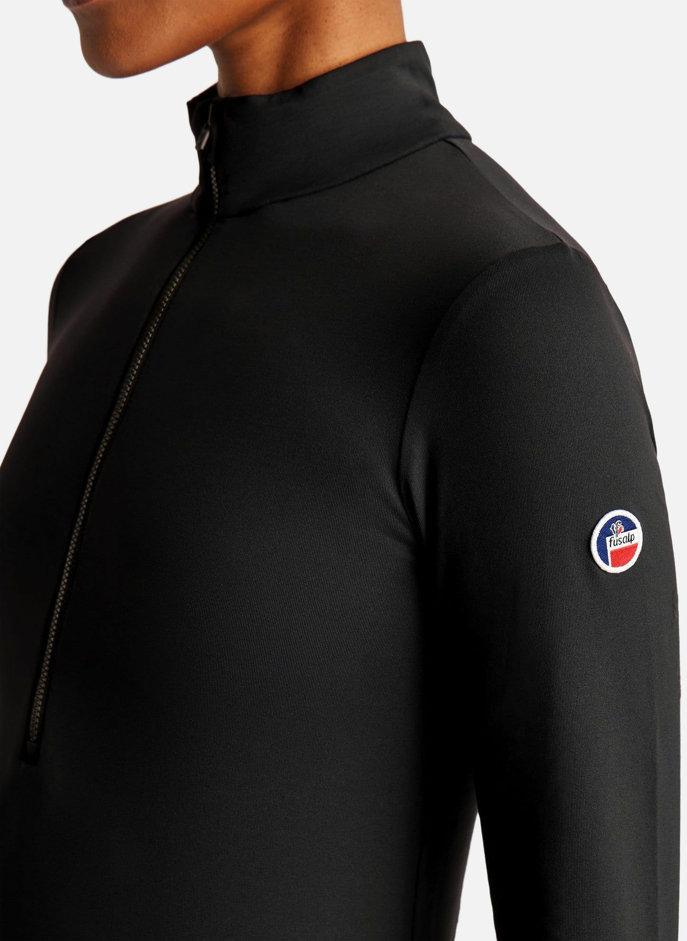 Sous pull gemini col montant coupe ajustée FUSALP Noir