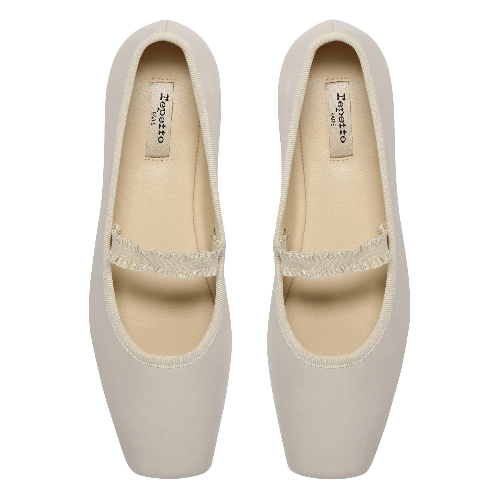 Ballerines en cuir REPETTO Beige