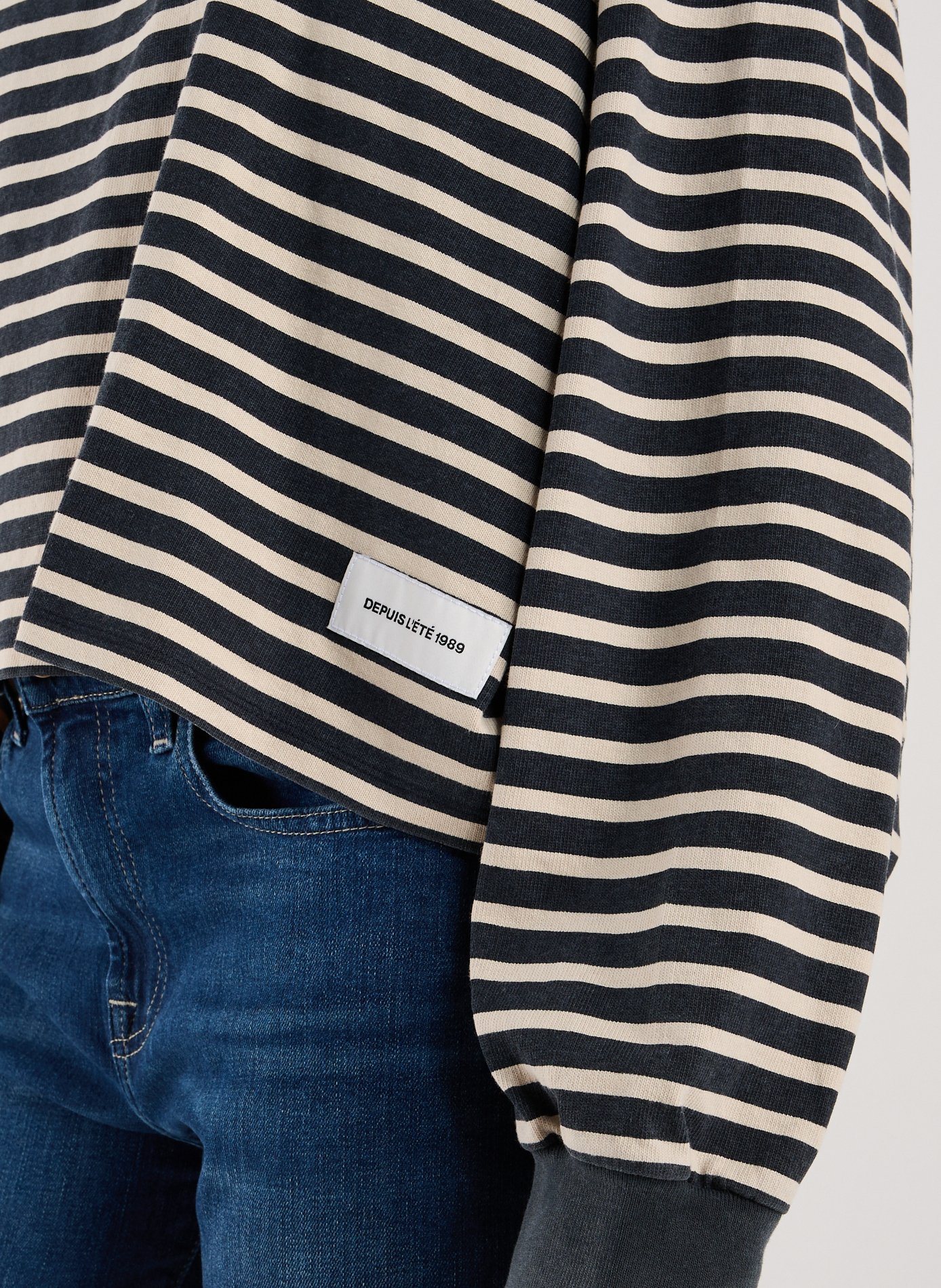 Pull court rayé en coton BELLEROSE Multicolore