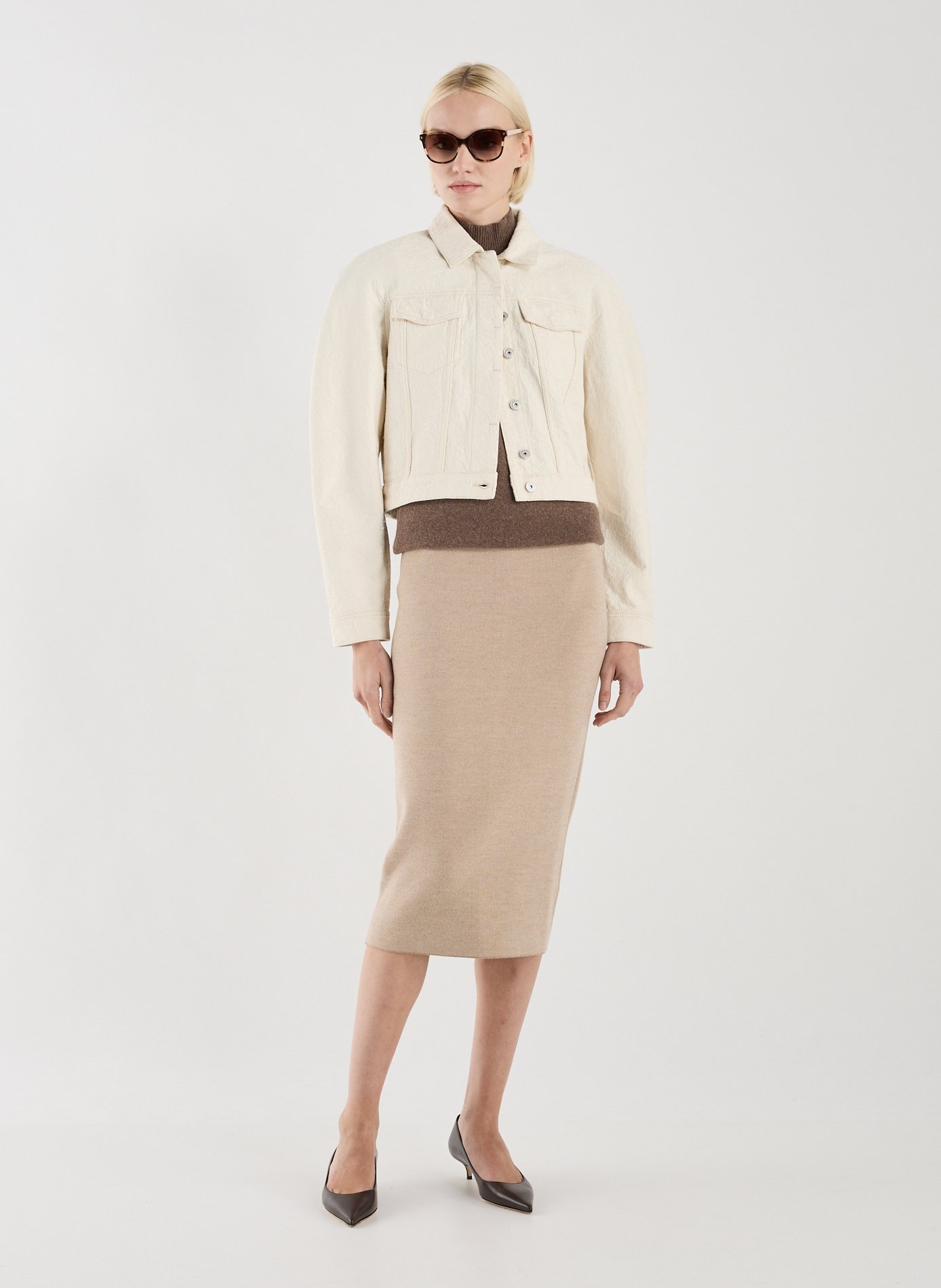 Cropped cotton jacket JACQUEMUS White